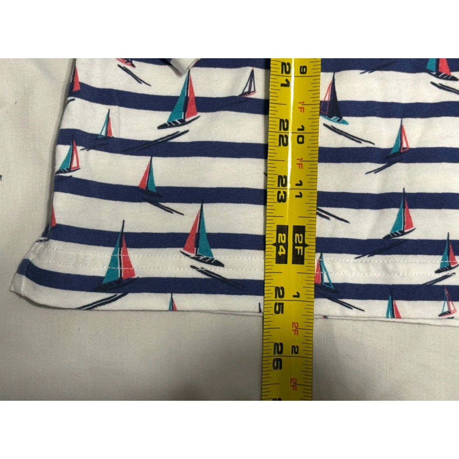 Saint James VINTAGE Saint-James Women’s Cotton Long Sleeve T-Shirt Nautical Striped Sailboats Size 12 Size XL / US 12-14 / IT 48-50 - 3 Thumbnail