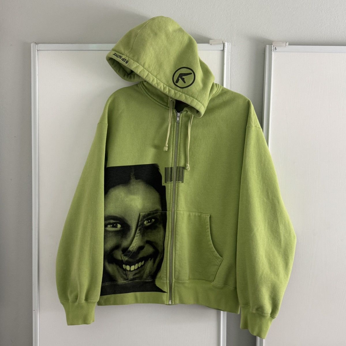 Supreme APHEX TWIN ZIP UP HOODIE - LIME Size US M / EU 48-50 / 2 - 2 Thumbnail