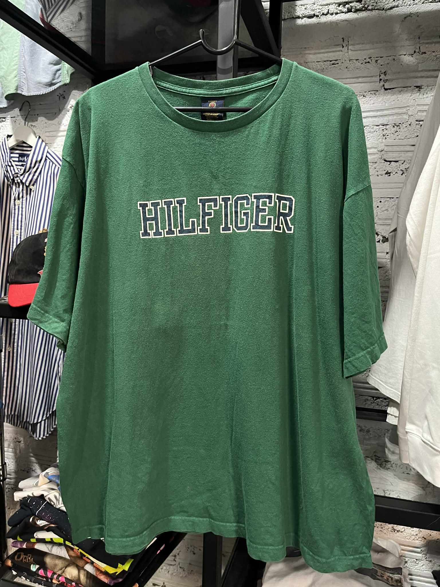 Tommy Hilfiger Tommy Hilfiger Spell Out Tee Green 90s Size US XXL / EU 58 / 5 - 1 Thumbnail