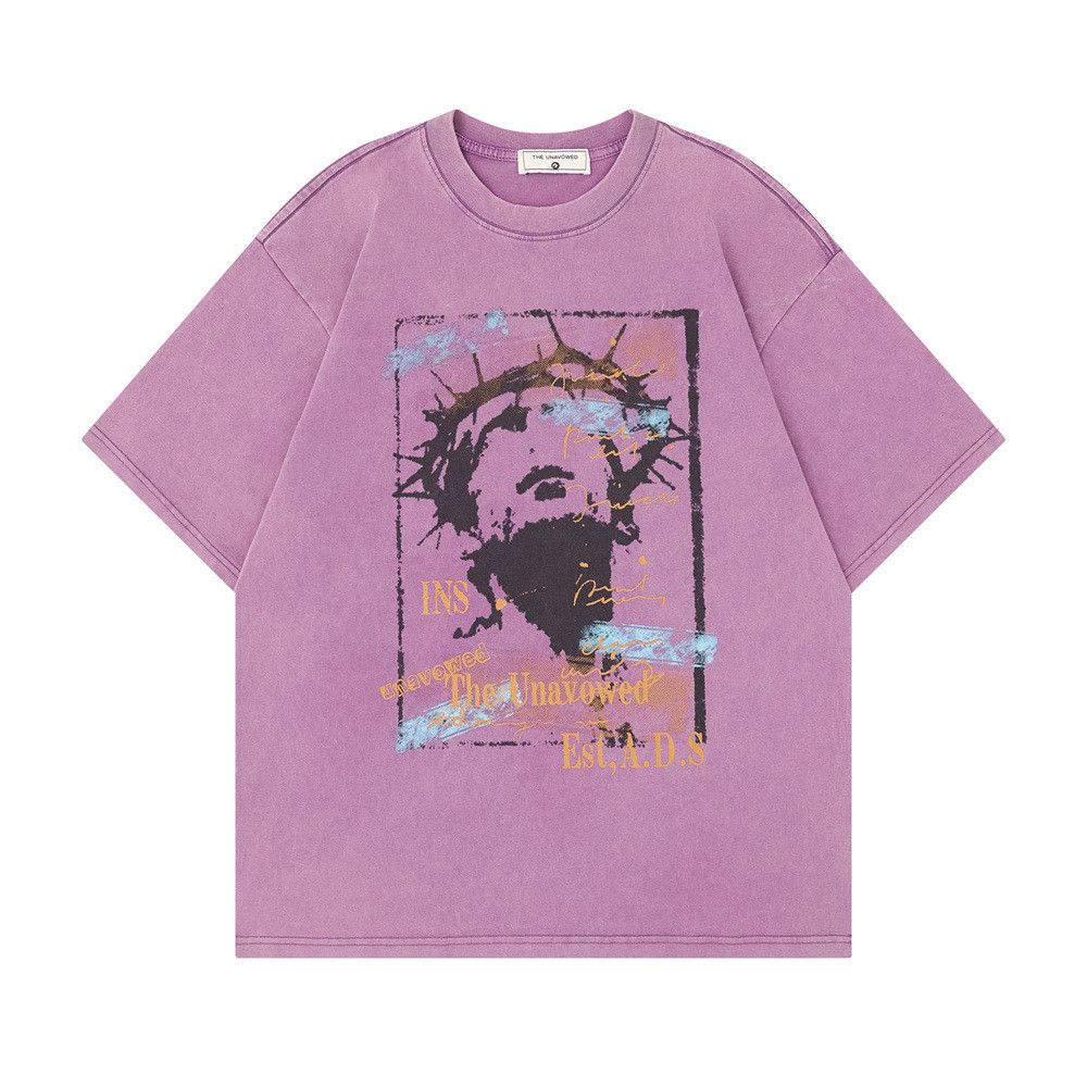 Japanese Brand American Vintage Distressed T-Shirt with Portrait Print Size US M / EU 48-50 / 2 - 1 Thumbnail