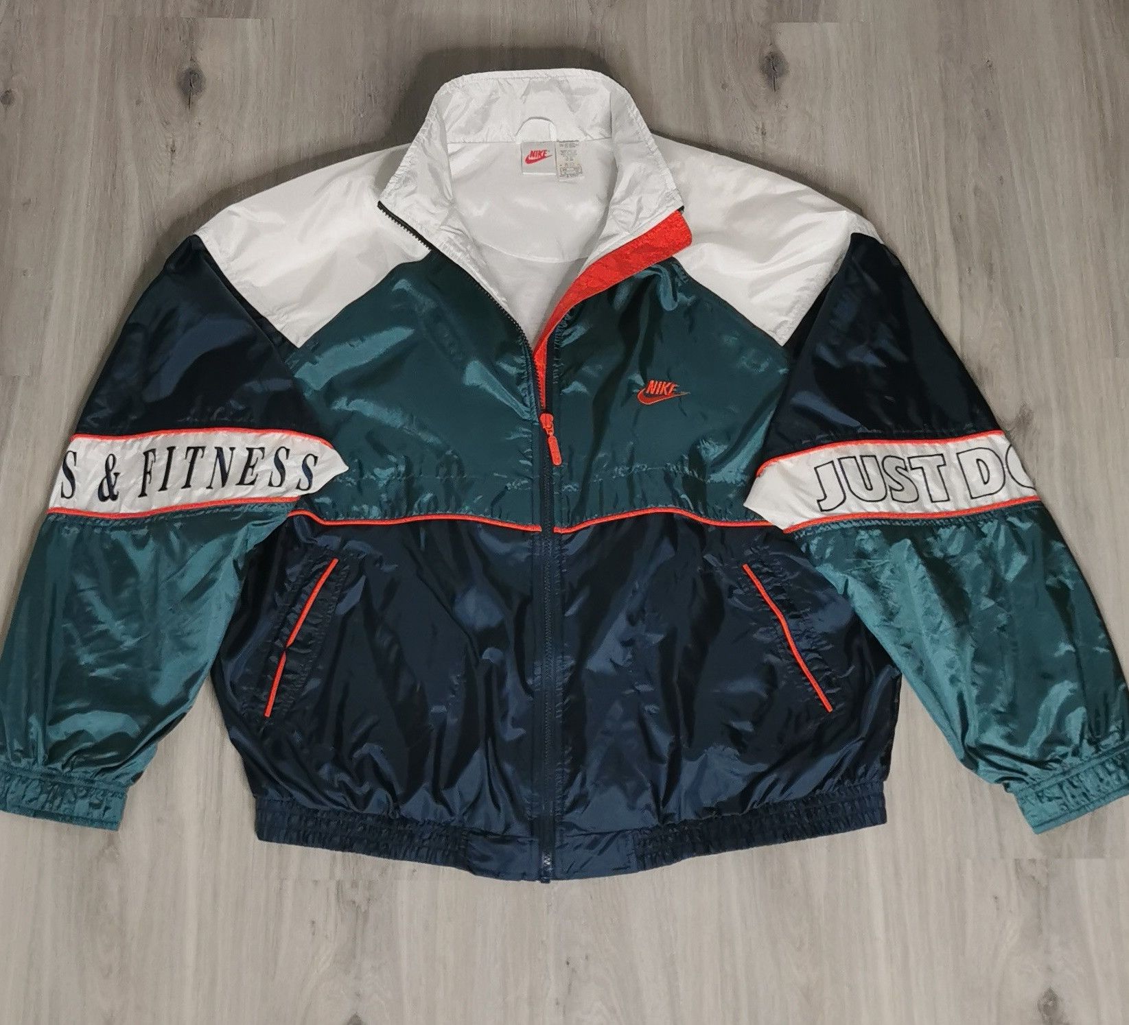 image of Nike Vintage 90's Jacket Just Do It Bomber Sweatshirt, Men's (Size XL)