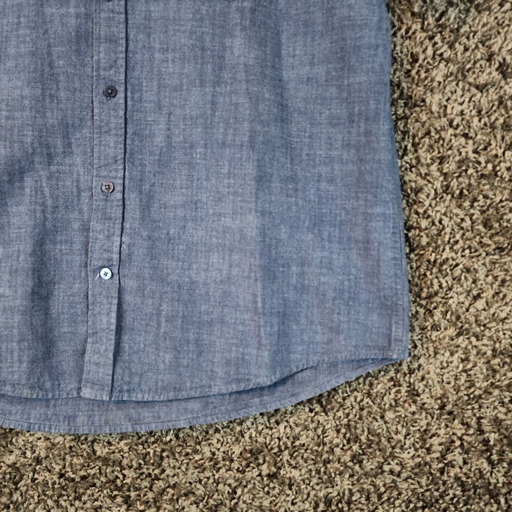 Hurley Hurley Men Short Sleeve Button-Up Shirt XL Blue Casual Summer Size US 36 / EU 52 - 2 Thumbnail
