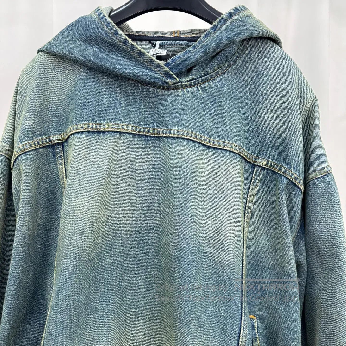 Balenciaga Balenciaga Runway Blizzard Washed Hooded Denim Jacket| Size US L / EU 52-54 / 3 - 3 Thumbnail