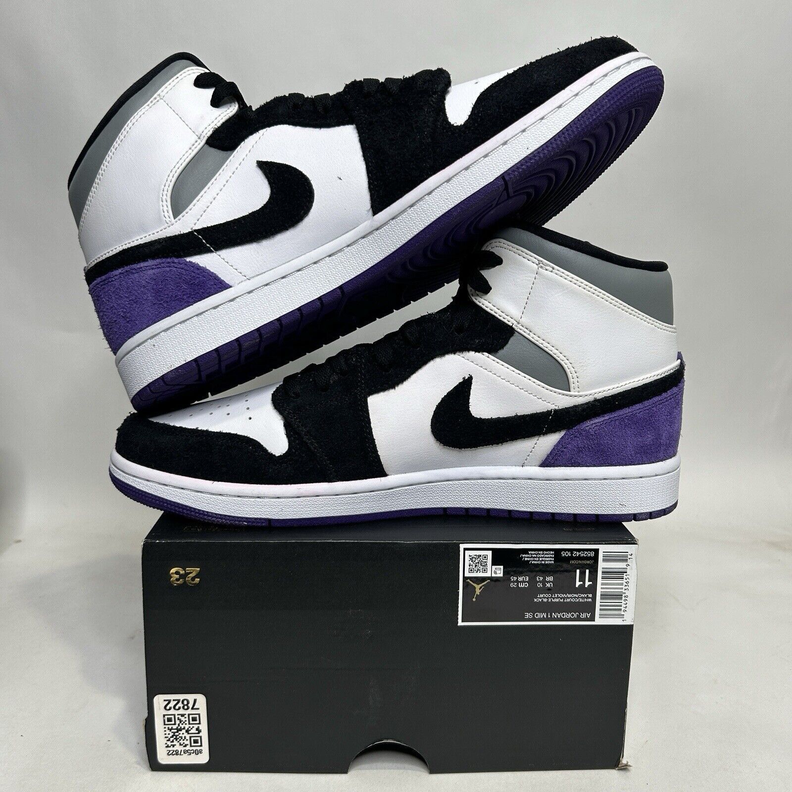 Nike Nike Air Jordan 1 Mid SE “Varsity Court Purple” 2024 Size US 11 / EU 44 - 3 Thumbnail