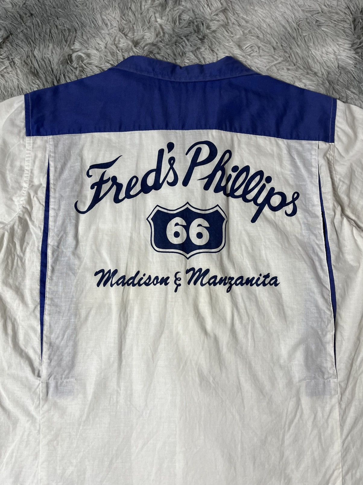 Vintage Vintage 70s Fred’s Phillips Route 66 work shirt button up Size US M / EU 48-50 / 2 - 3 Thumbnail