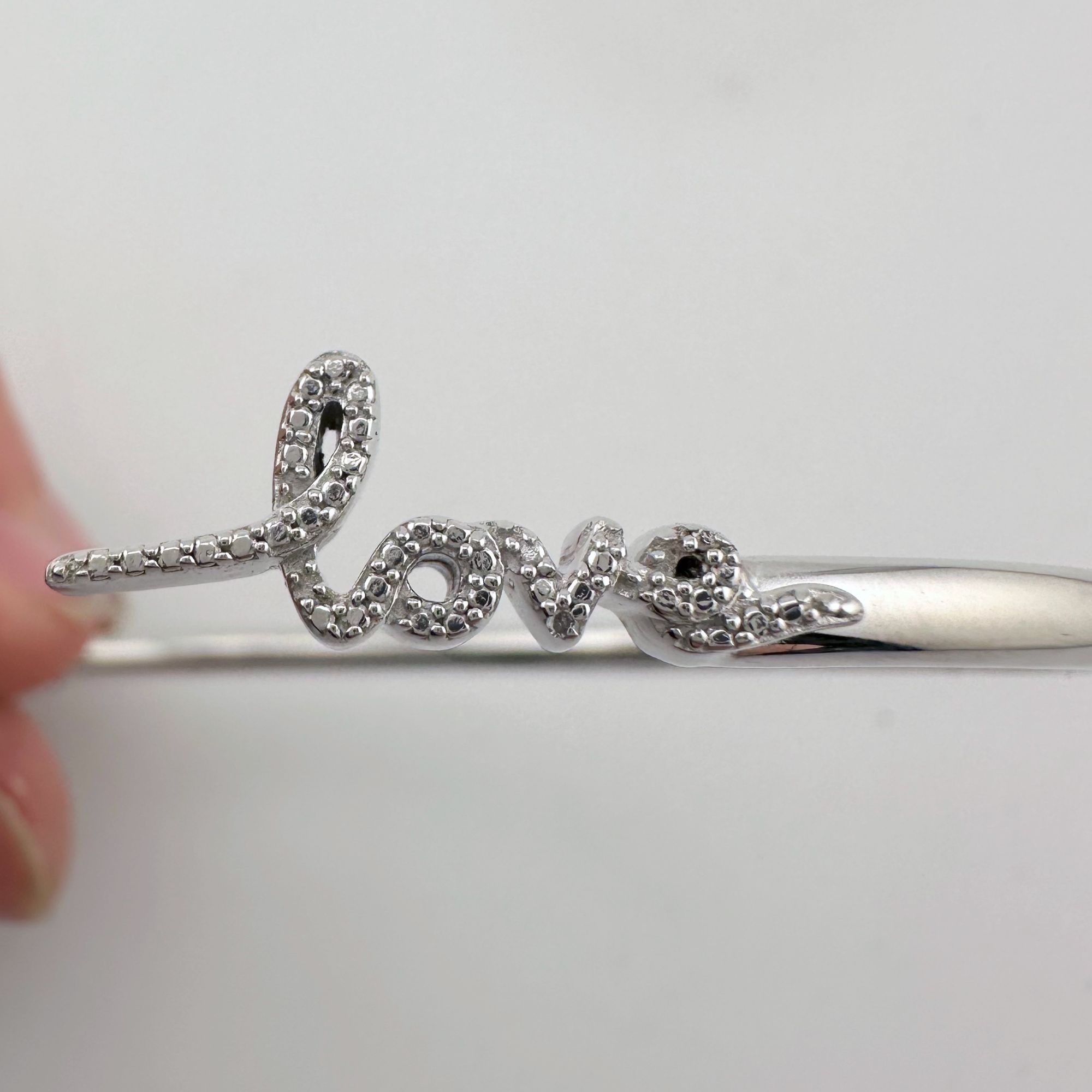 Other Sterling Silver "LOVE" Cuff Bracelet Size ONE SIZE - 8 Thumbnail