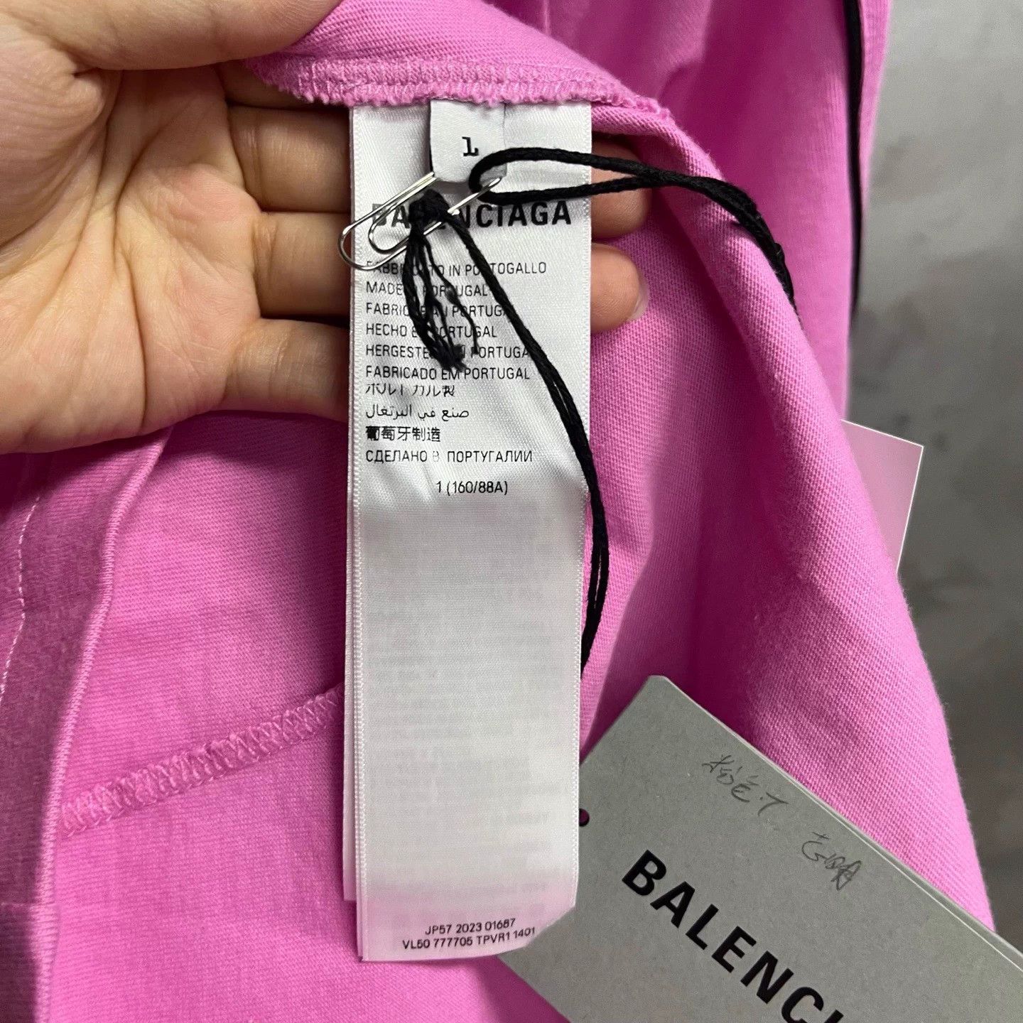 Balenciaga Balenciaga pink logo print crew neck casual T-shirt. Size US S / EU 44-46 / 1 - 4 Thumbnail