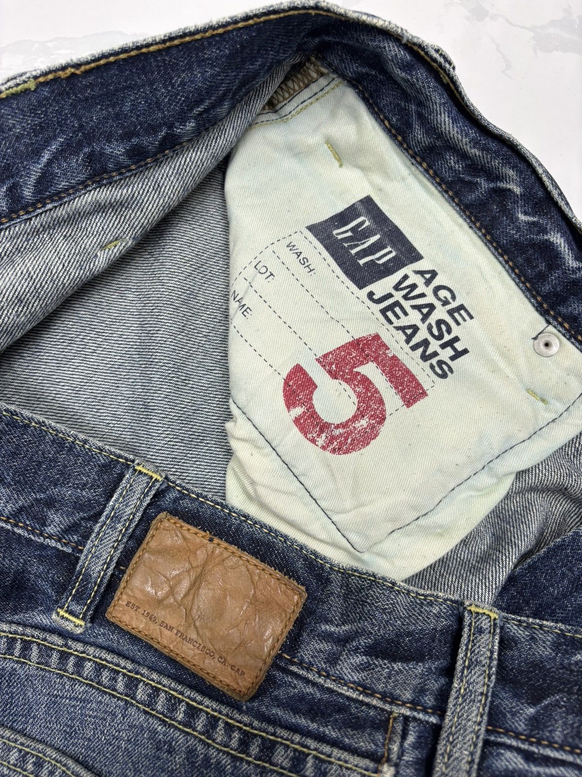 Kapital BAGGY FLARE JEANS DISTRESSED DENIM GAP AGE WASH JEANS Size US 37 - 10 Thumbnail