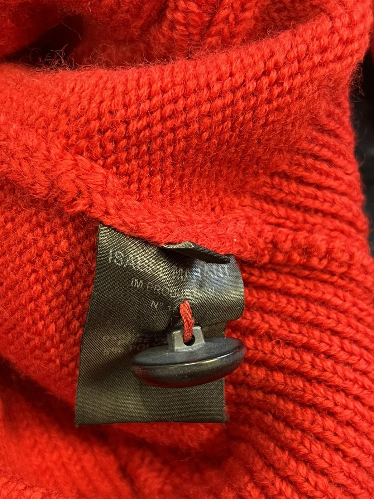 Isabel Marant ISABEL MARANT Dustin Buttoned Cabled-Wool Blend Sweater RED Size S / US 4 / IT 40 - 8 Thumbnail