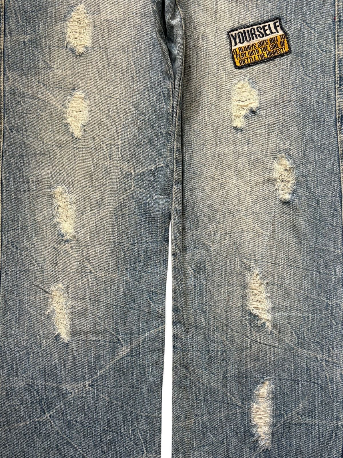 Dsquared2 Vintage Japanese Brand Double Waist Distress Loose Jeans Size 30" / US 8 / IT 44 - 3 Thumbnail