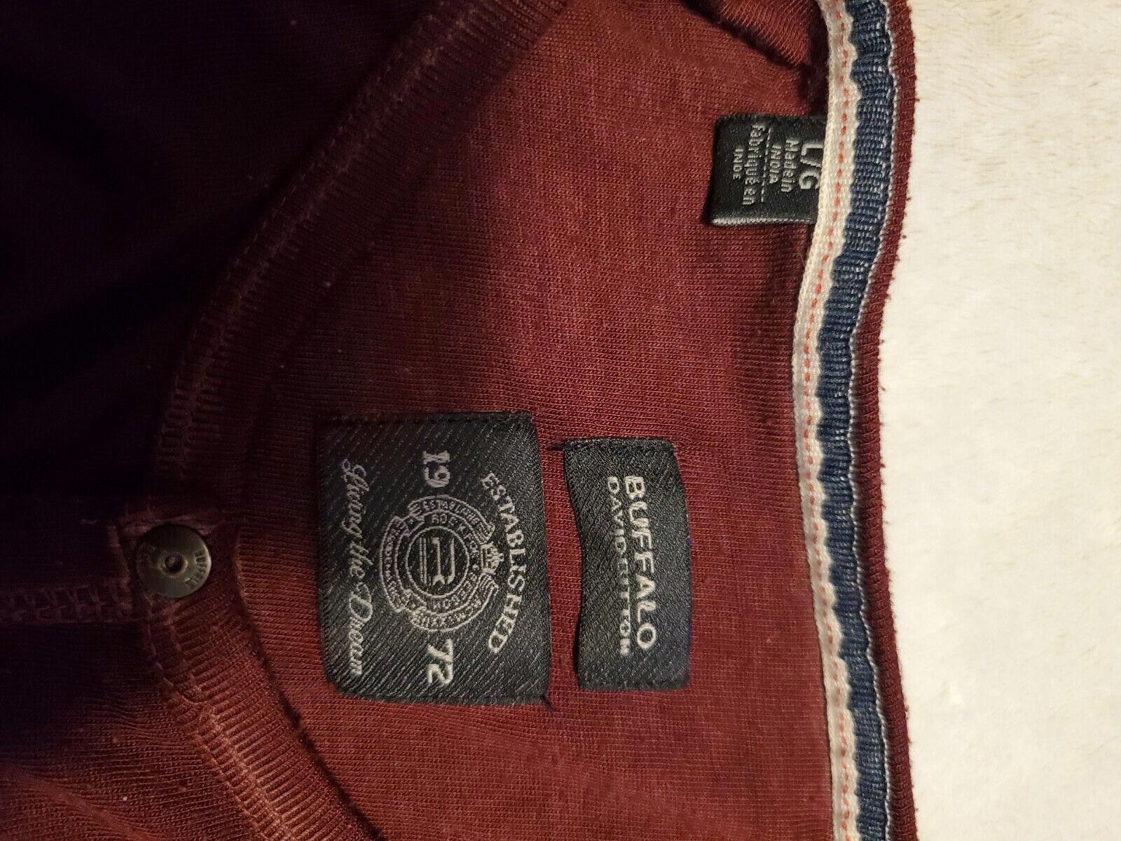 Other Buffalo David Bitton Maroon T Shirt Size L Size US L / EU 52-54 / 3 - 3 Thumbnail