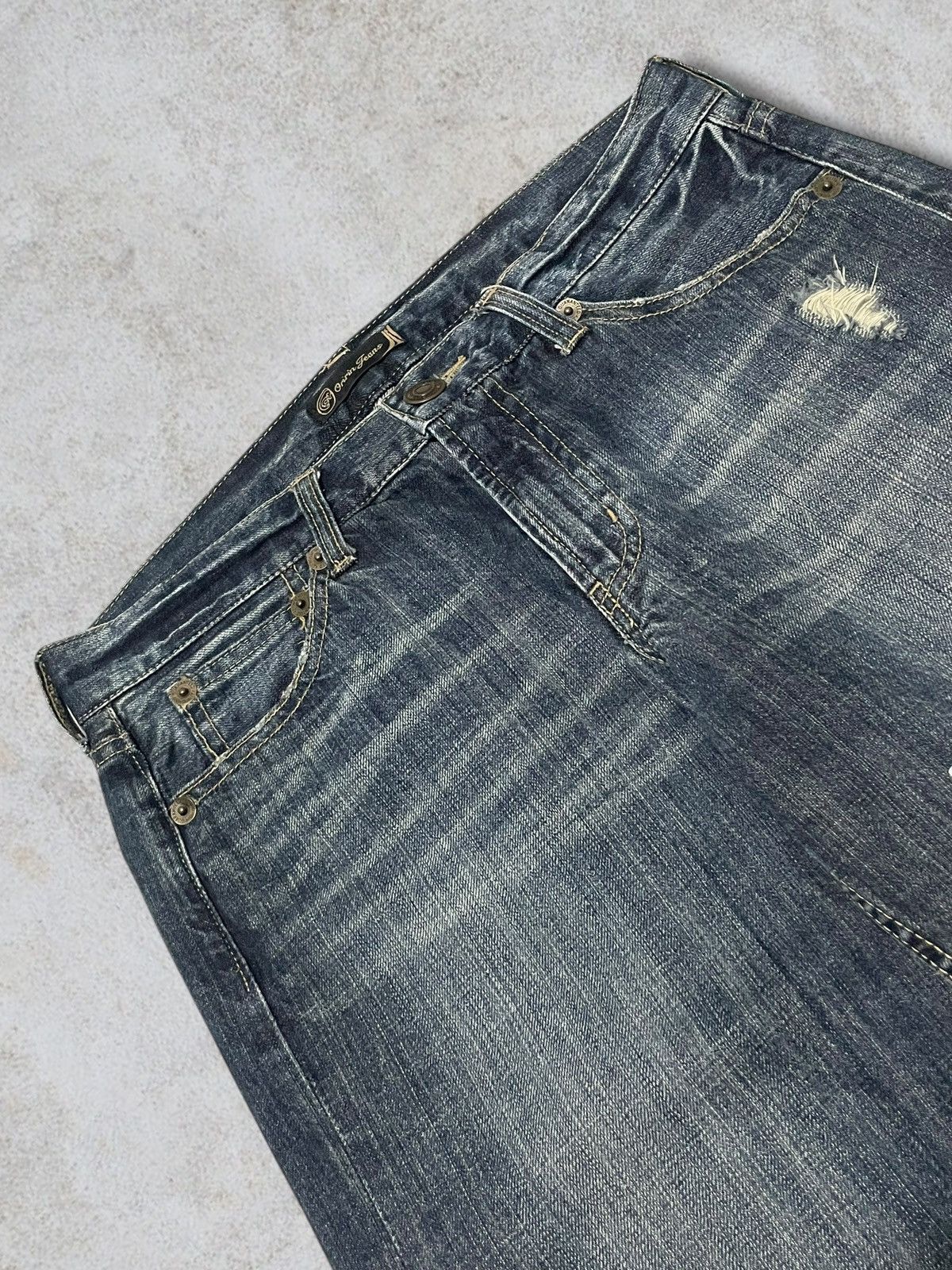 Skull Jeans by an Alchemist Vintage Japanese Skull Cross Printed Distressed Washed Jeans Size US 32 / EU 48 - 5 Thumbnail