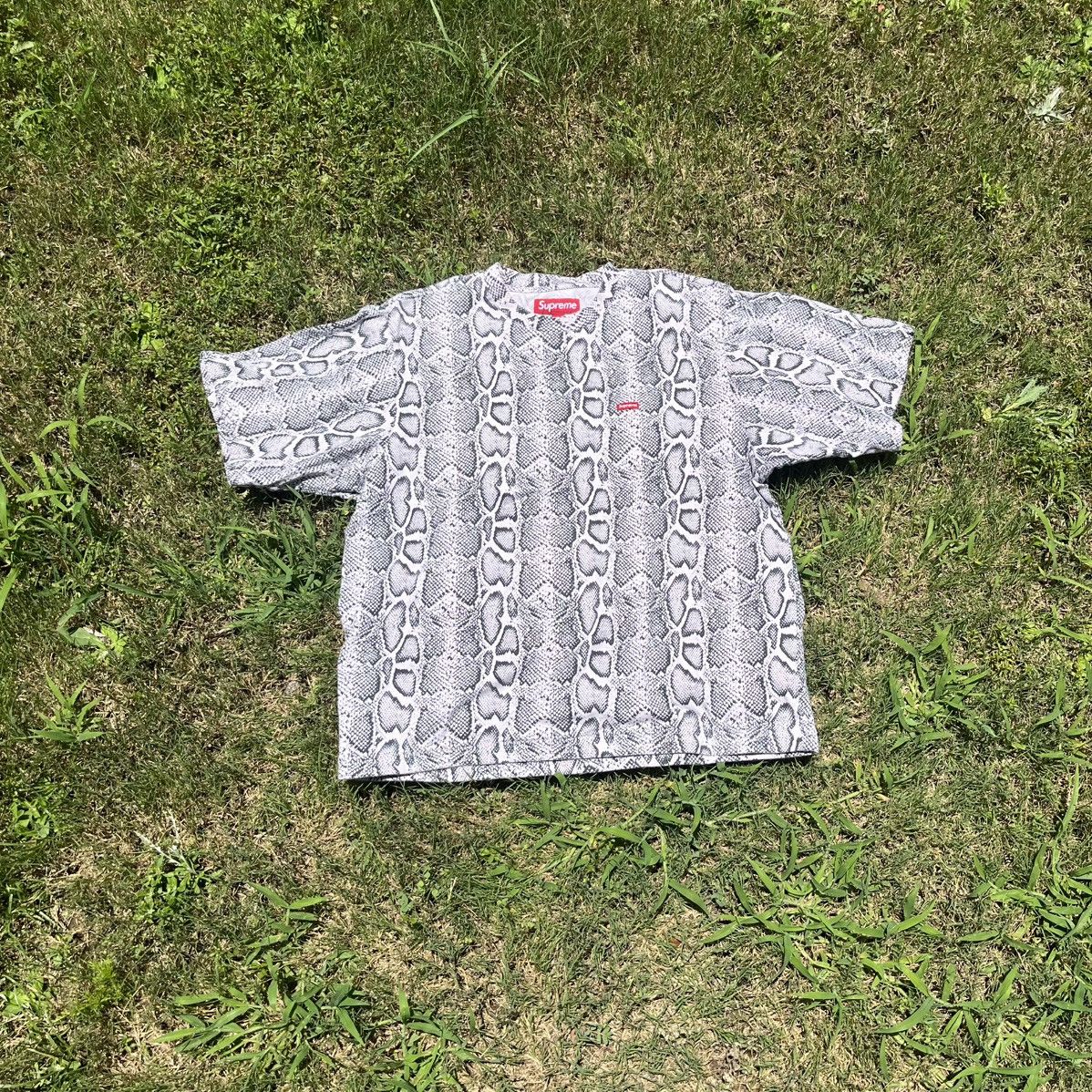 Supreme SUPREME PINK HARAJUKU SNAKESKIN BOX LOGO TEE PINK ON