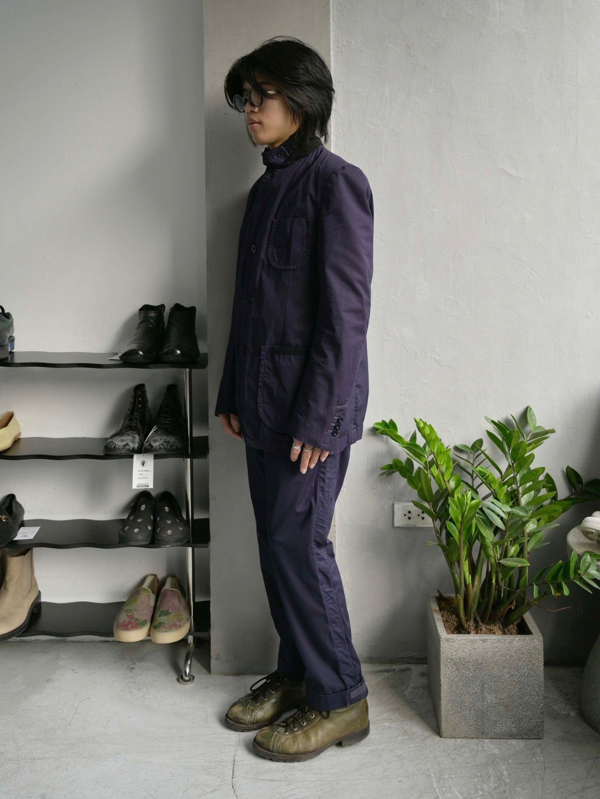 Sacai Sacai Navy Hybrid Workwear Set Size US M / EU 48-50 / 2 - 5 Thumbnail