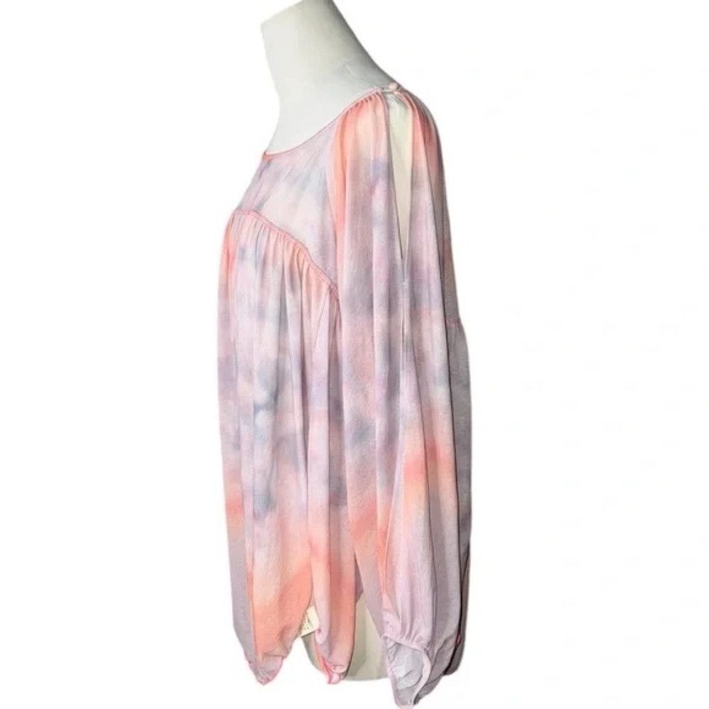 Free People Free People Tie Dye Mystic Tunic Top Split Sleeves Cold Sho Size XS / US 0-2 / IT 36-38 - 6 Thumbnail