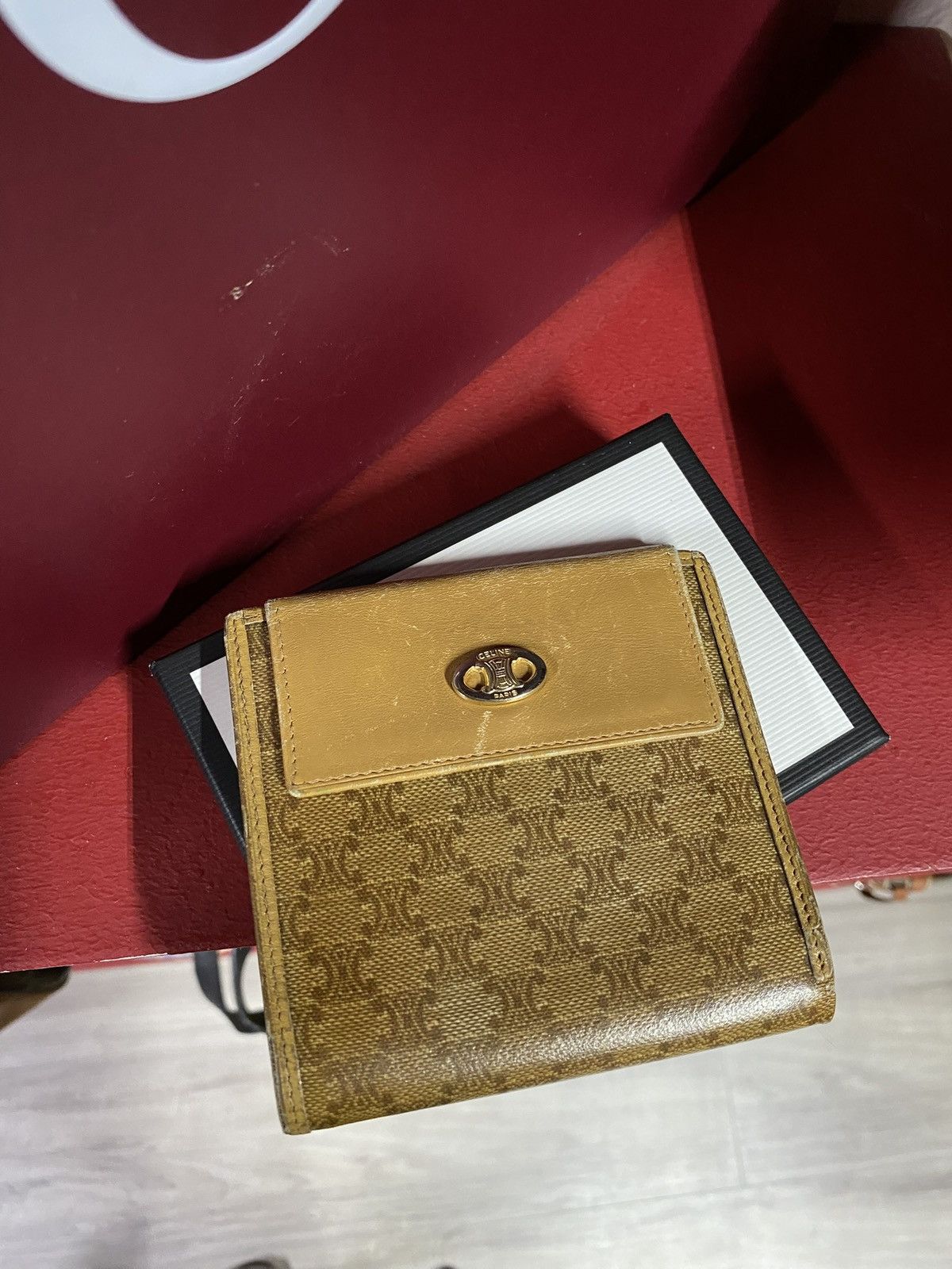 Celine Monogram Leather Women’s Bifold Wallet Preowned