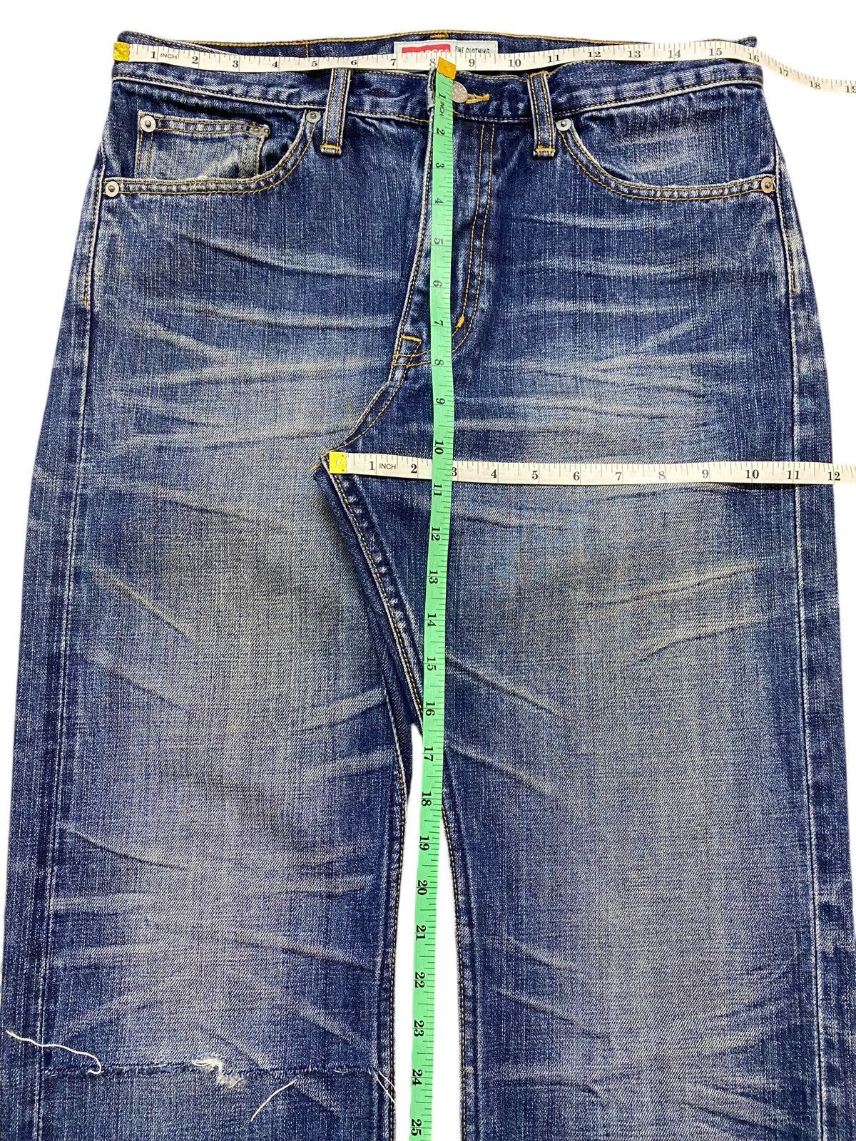 Xlarge Vintage X Large Selvedge Distressed Whisker Loose Jeans Size US 32 / EU 48 - 16 Thumbnail