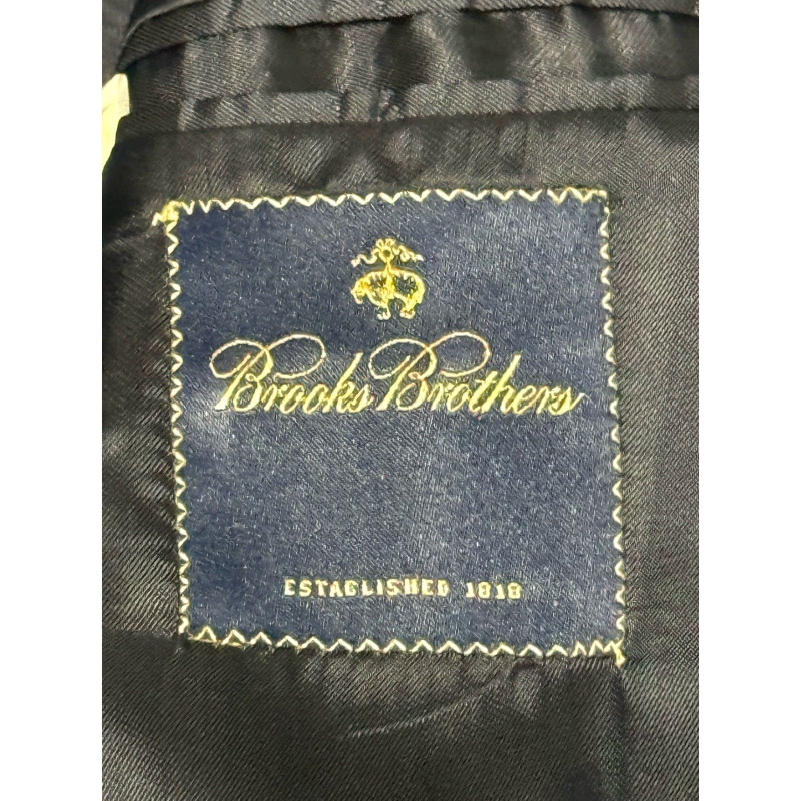 Brooks Brothers Brooks Brothers Blazer Men 43L Blue Wool Silk Linen Blend Made in Italy Jacket Single-Breasted Notch Lapel Two-Button Front Long Coat/Vintage No Size 46R - 3 Thumbnail