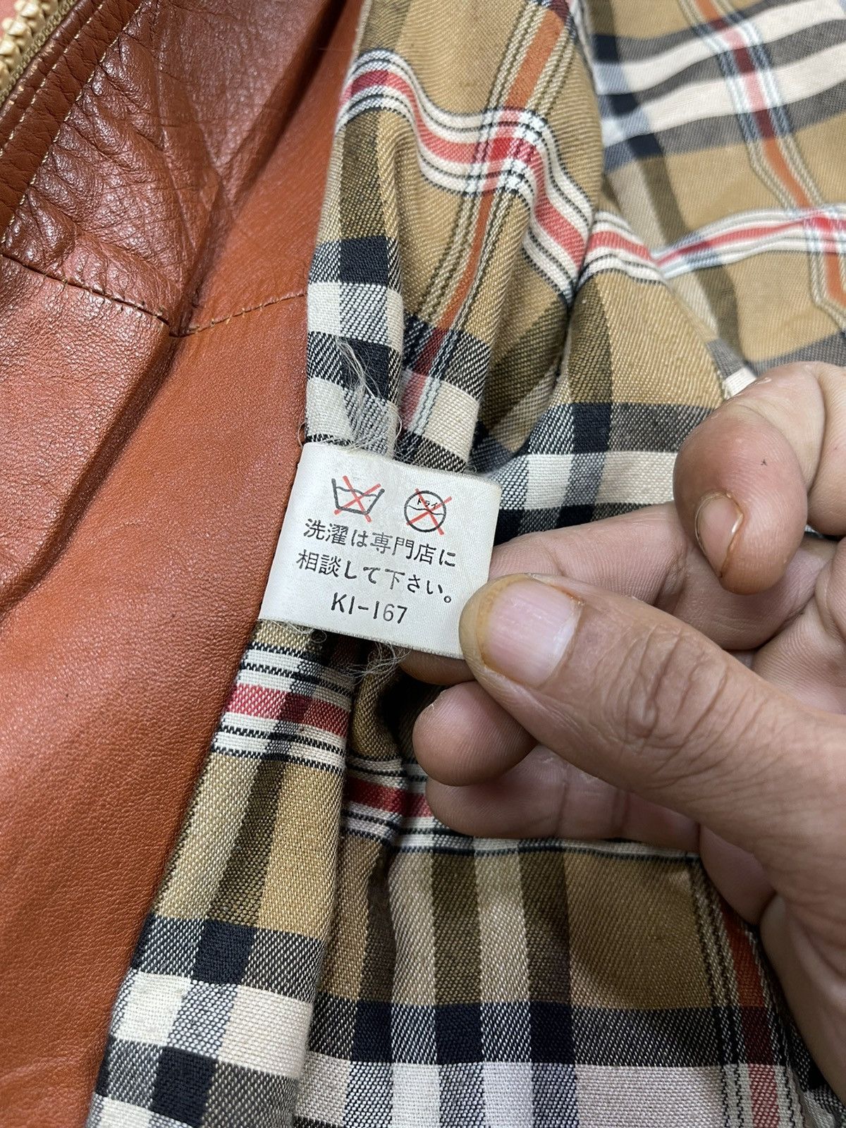 Japanese Brand VINTAGE LEATHER JACKET NOVA CHECK LINED Size US S / EU 44-46 / 1 - 13 Thumbnail
