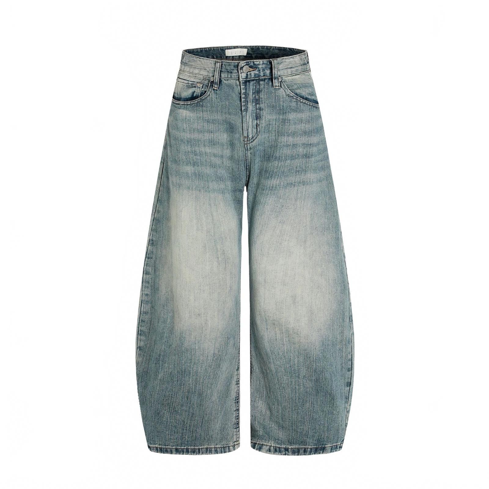 Japanese Brand Light Blue Wide Leg Denim Jeans, Vintage Style Jeans Size US 32 / EU 48 - 6 Thumbnail