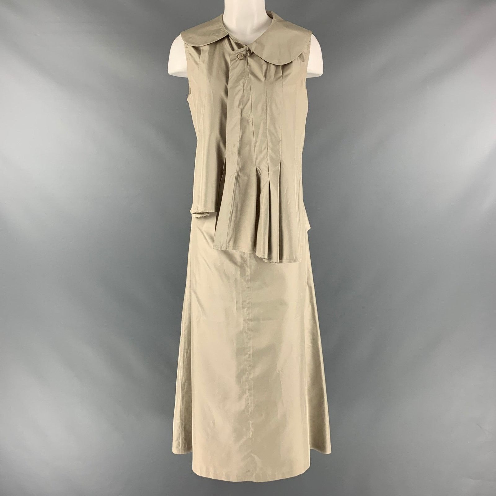 Other NOBU NAKANO M Green Sage Polyester Sleeveless Skirt Suit Size 30" / US 8 / IT 44 - 1 Thumbnail