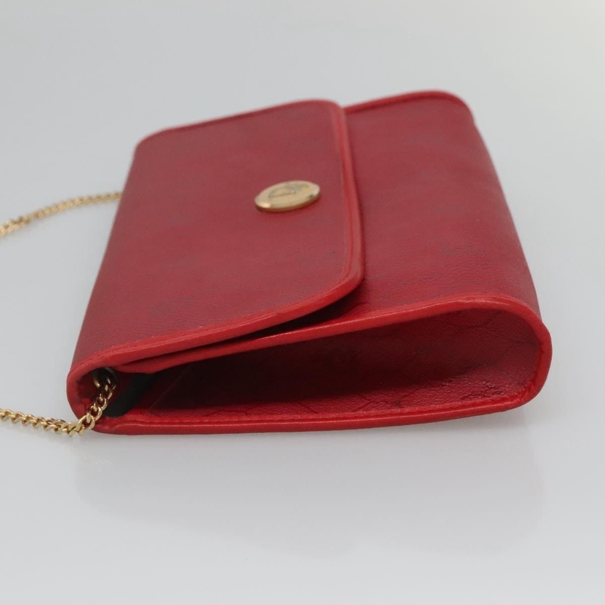 Dior DIOR Honeycomb Canvas Chain Shoulder Bag Pvc Red Gold Size ONE SIZE - 5 Thumbnail
