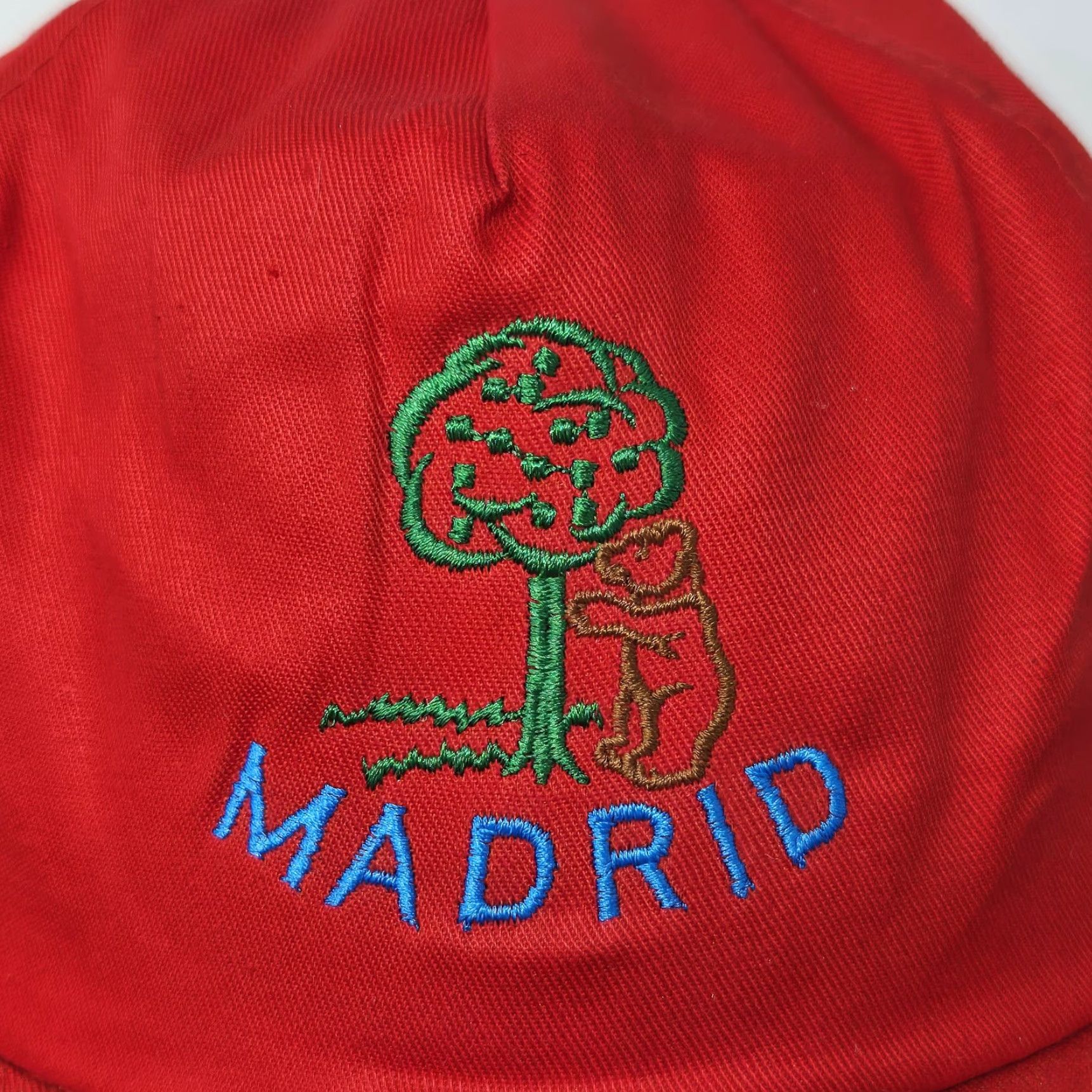 Spell VINTAGE Madrid Hat City Red Cap Embroidered Adjustable Strapback Men Baseball Cap Size ONE SIZE - 8 Thumbnail