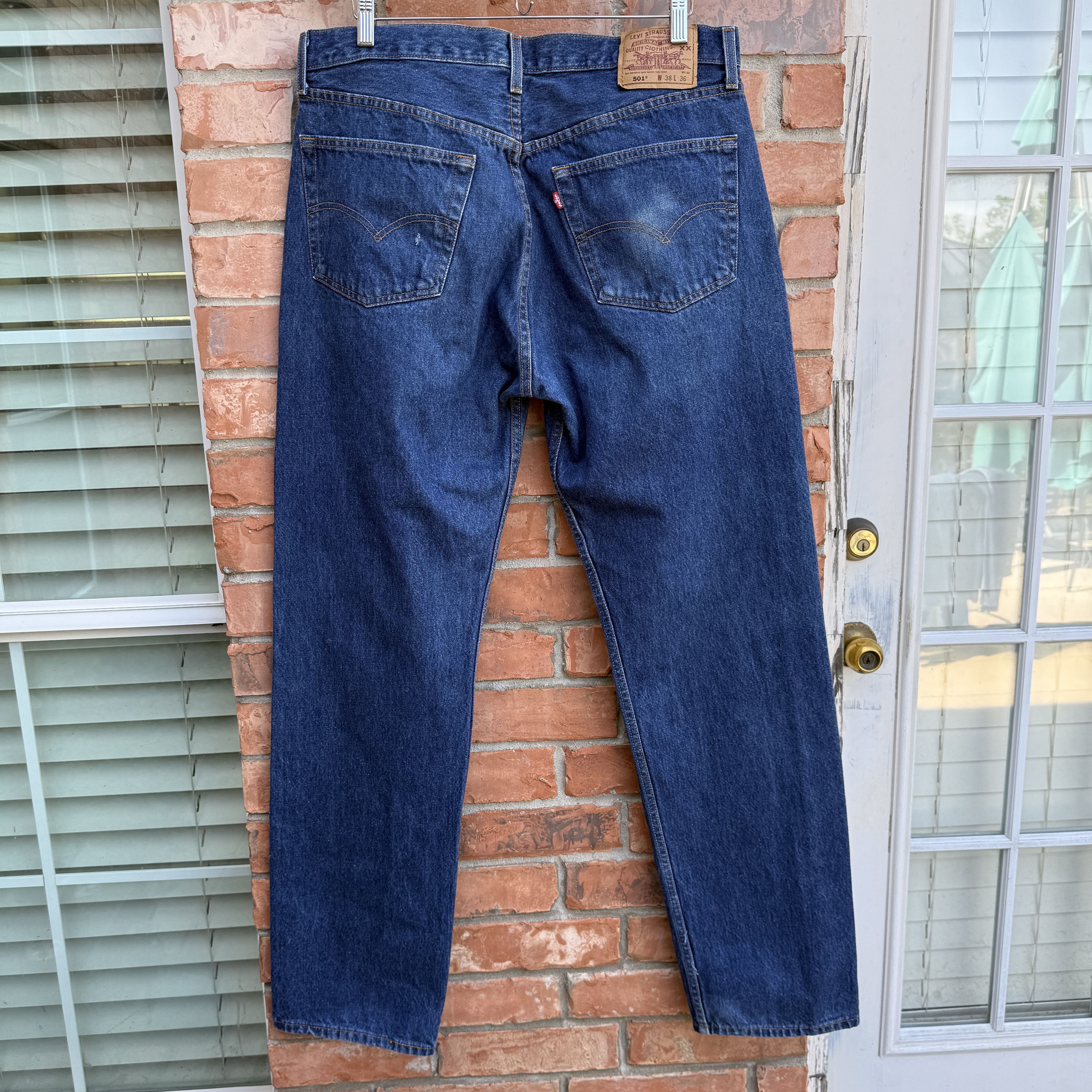 Levi's Vintage 90s Levis 501 Blue Button fly Denim Jeans Size US 36 / EU 52 - 4 Thumbnail