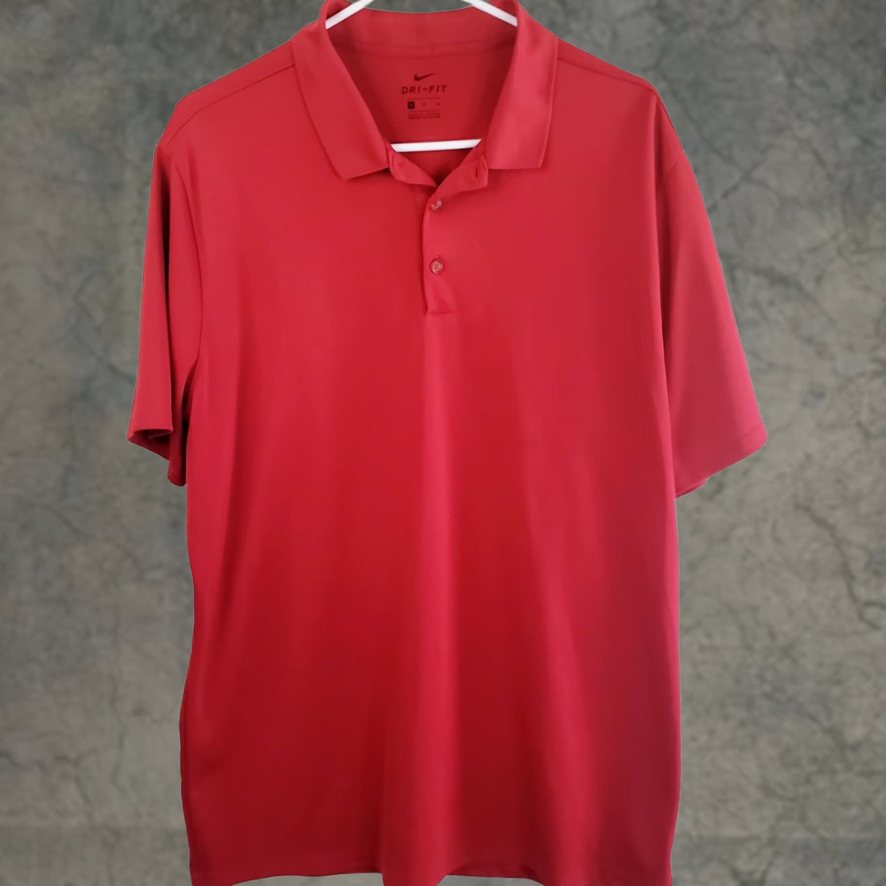 Nike Nike Golf Polo Shirt Mens XL Red Dri-Fit Swoosh Performance Regular Fit Short Sleeve Button Collar Polo Nike Golf Size US XL / EU 56 / 4 - 1 Thumbnail