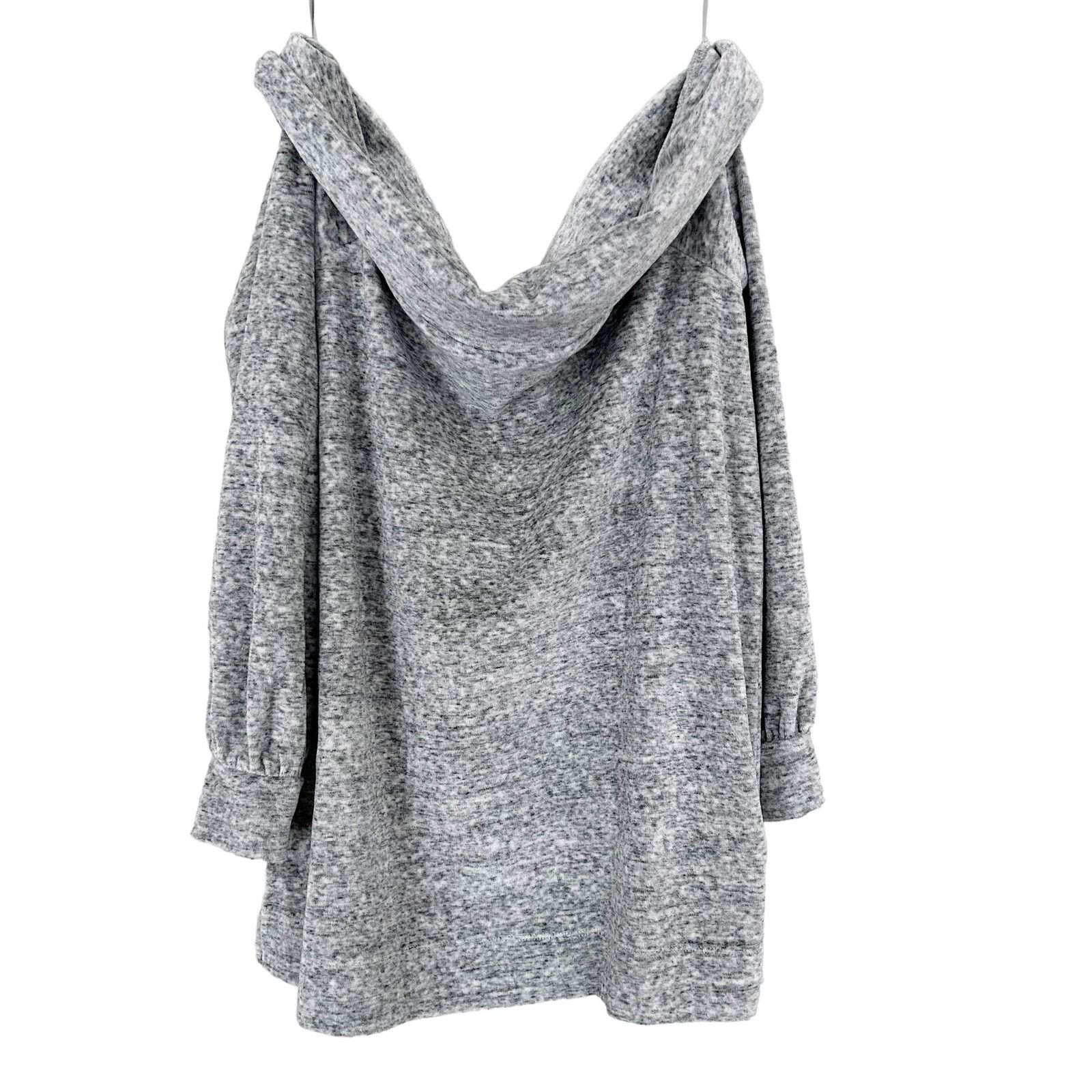 Loft Loft Gray Velour Off The Shoulder Sweater Sz M Size M / US 6-8 / IT 42-44 - 1 Thumbnail