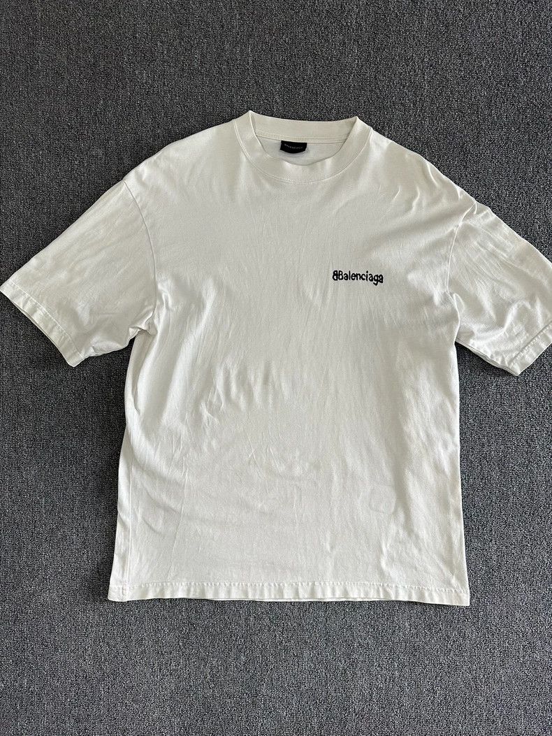 Balenciaga Balenciaga Blurred Logo Short Sleeve Tee Size US XS / EU 42 / 0 - 1 Thumbnail