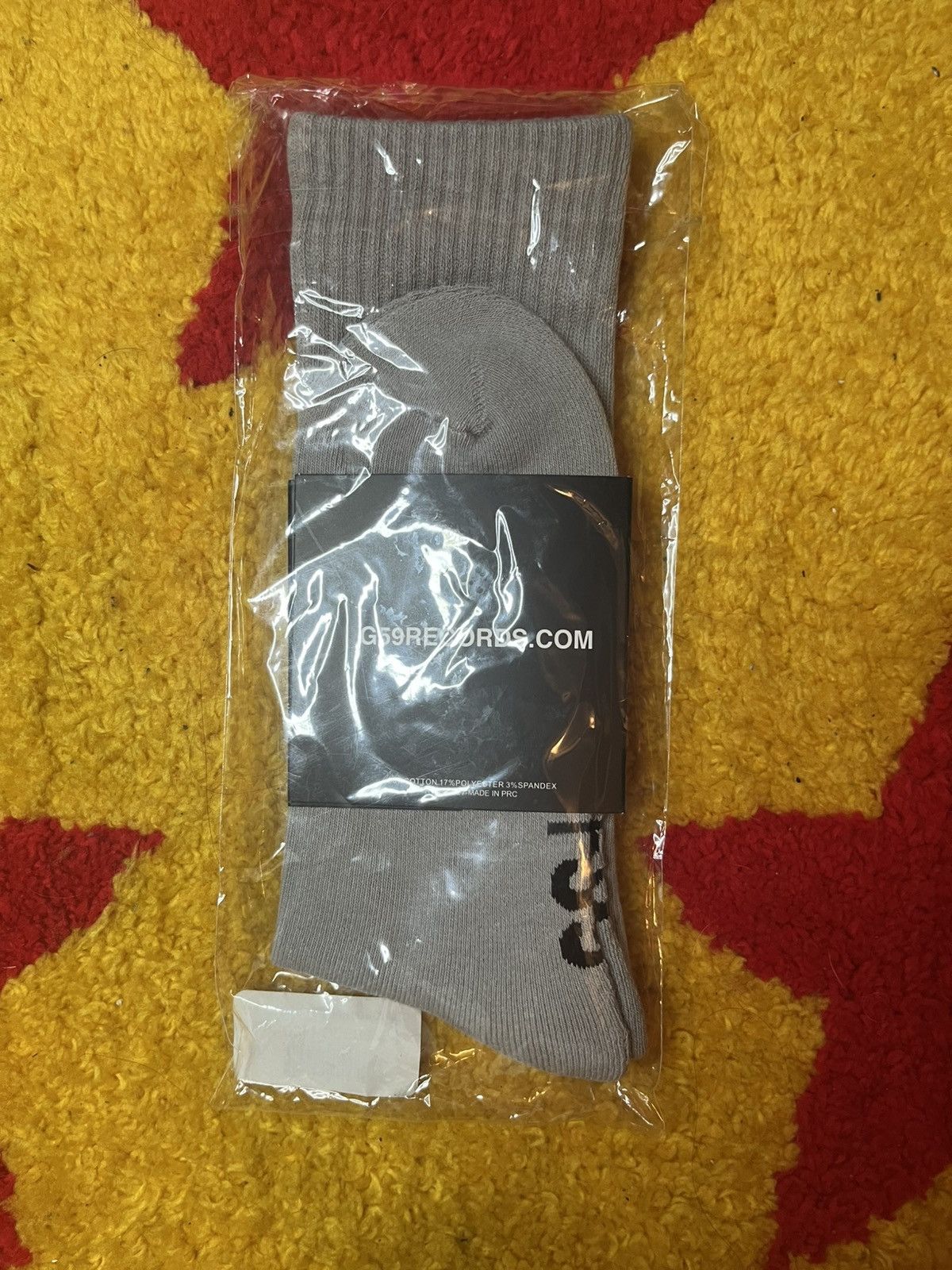 G59 Records G59 “MONOCHROME SOCKS (GREY)” Size ONE SIZE - 2 Thumbnail