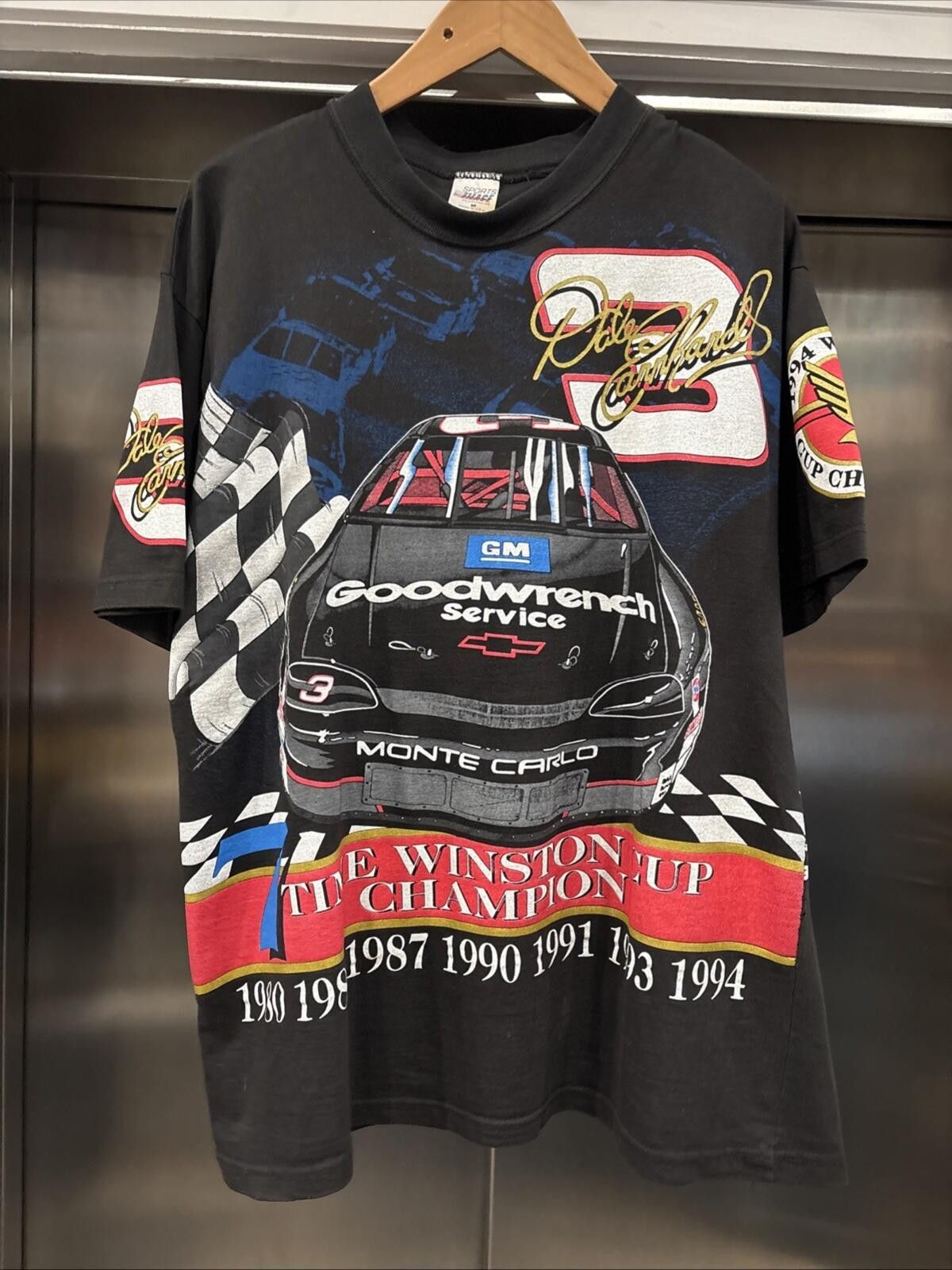 NASCAR Y2K Vintage Dale Earnhardt Winston Cup Aop t Shirt Size US M / EU 48-50 / 2 - 1 Thumbnail