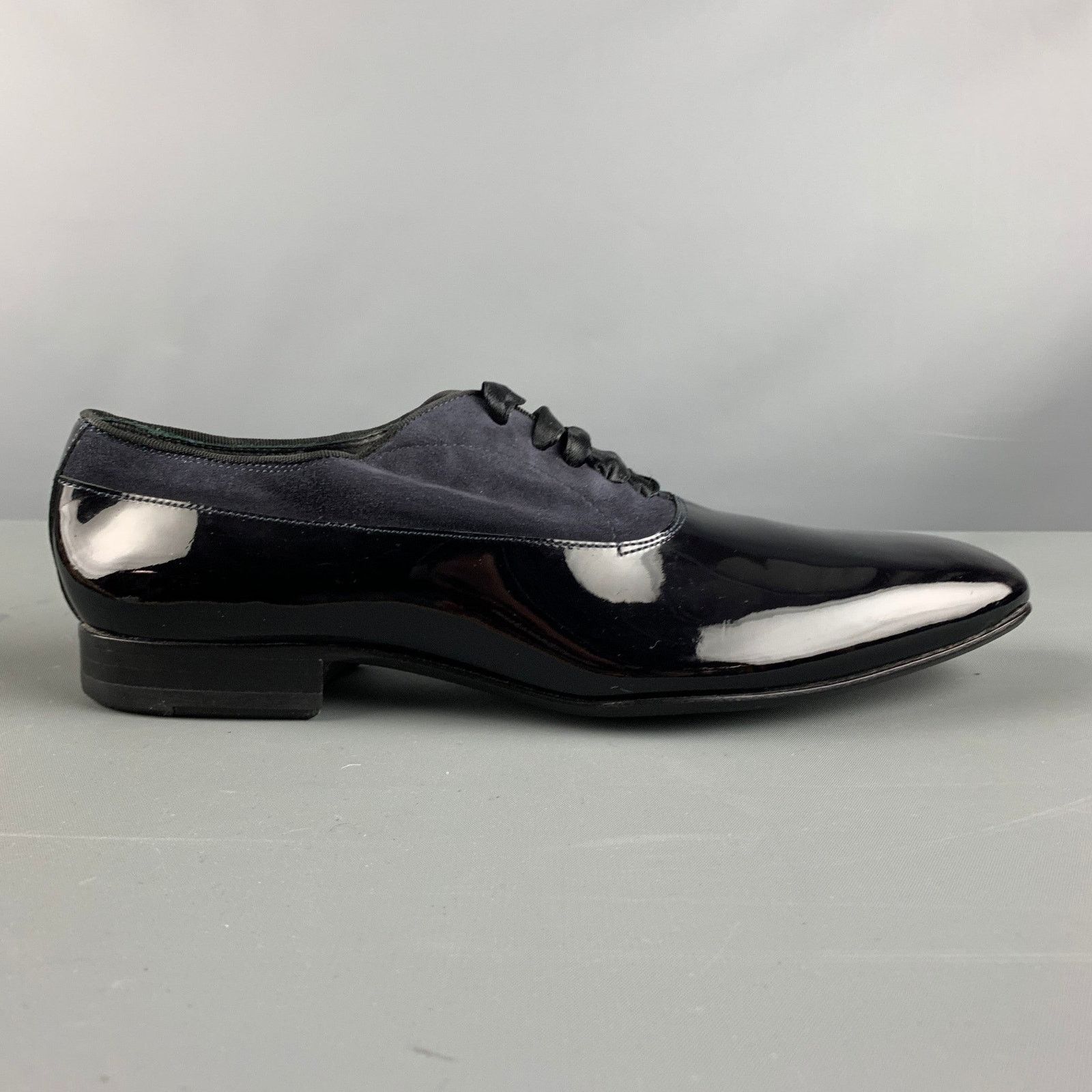 Paul Smith PAUL SMITH Black Mixed Materials Suede Tuxedo Lace Up Shoes Size US 7 / EU 40 - 2 Thumbnail