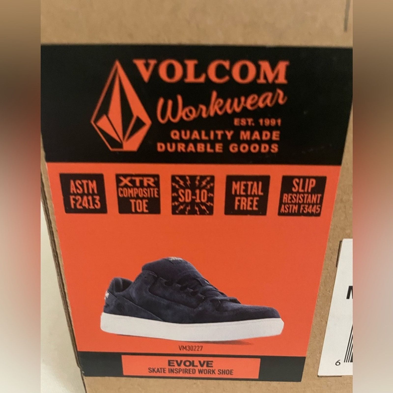 Volcom Volcom Evolve Men Safety Toe Skate Shoe Comp Toe Suede 12M Size US 12 / EU 45 - 13 Thumbnail