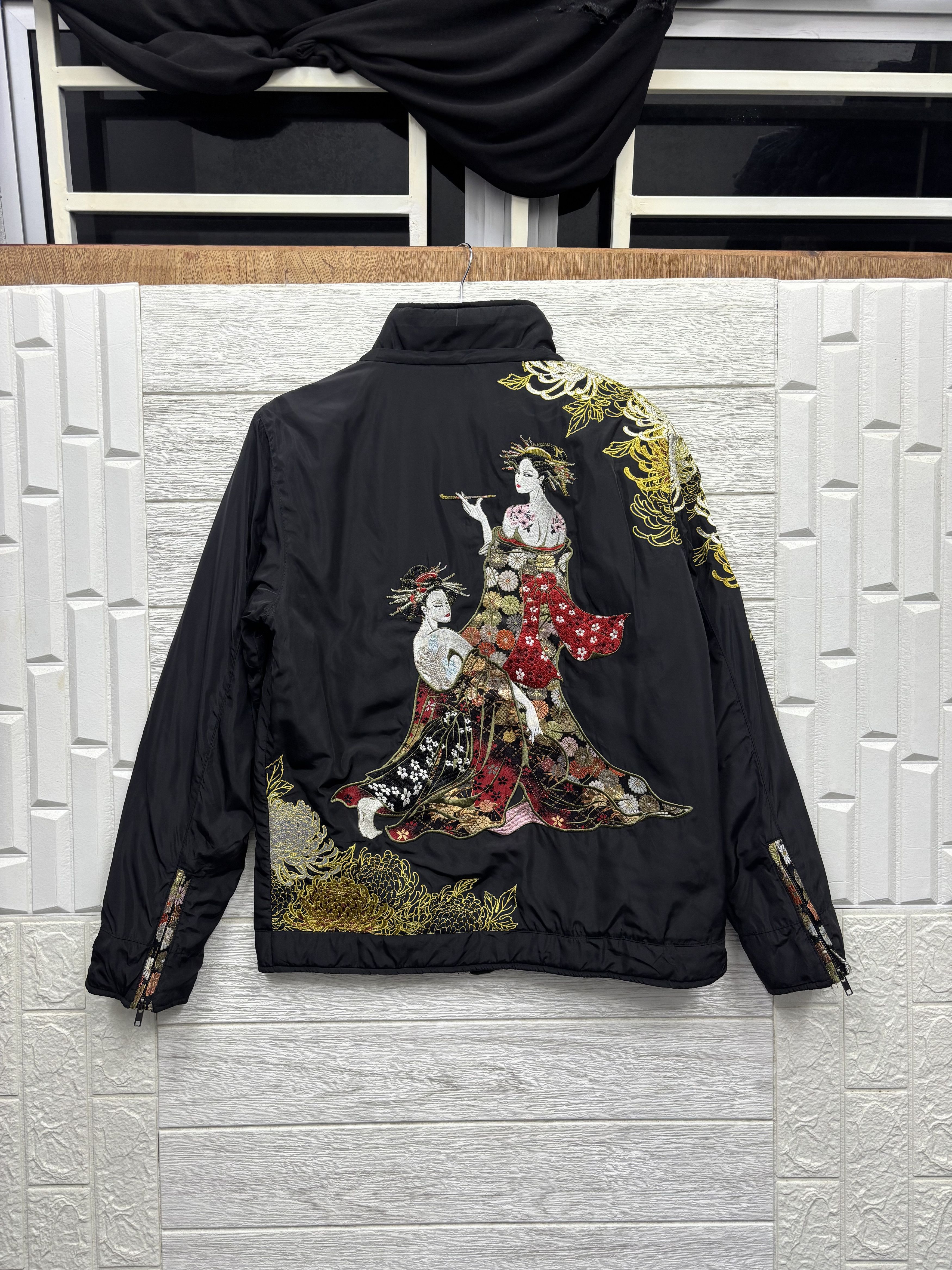 14th Addiction OG🇯🇵GEISHA JAPANESE EMBROIDERY NYLON PUFFER JACKET Size US M / EU 48-50 / 2 - 1 Thumbnail