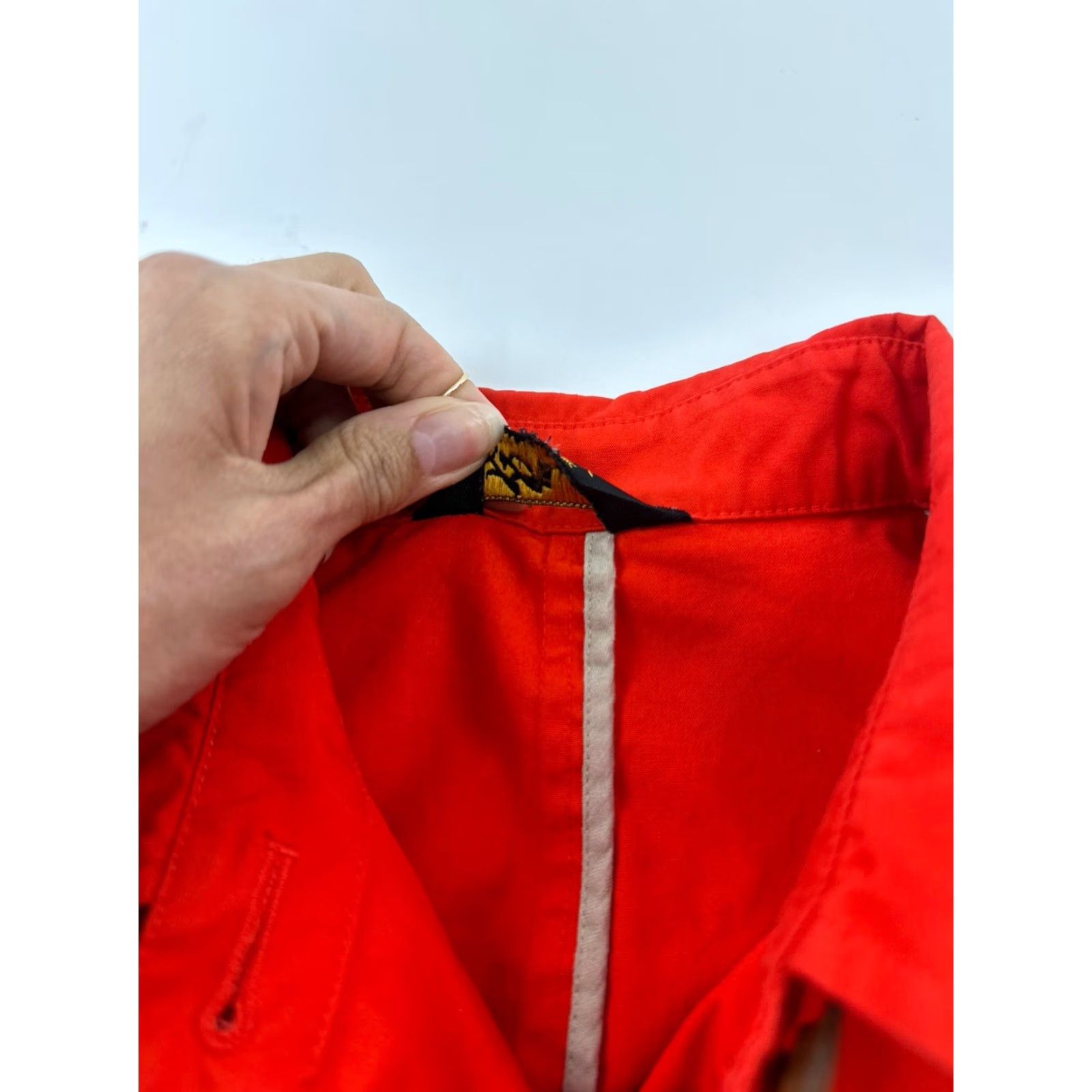 Vintage LL Bean Jacket Red Twill Lightweight Button Closure 100% Cotton Lining Business Classic City Preppy Womens Size L / US 10 / IT 46 - 5 Thumbnail