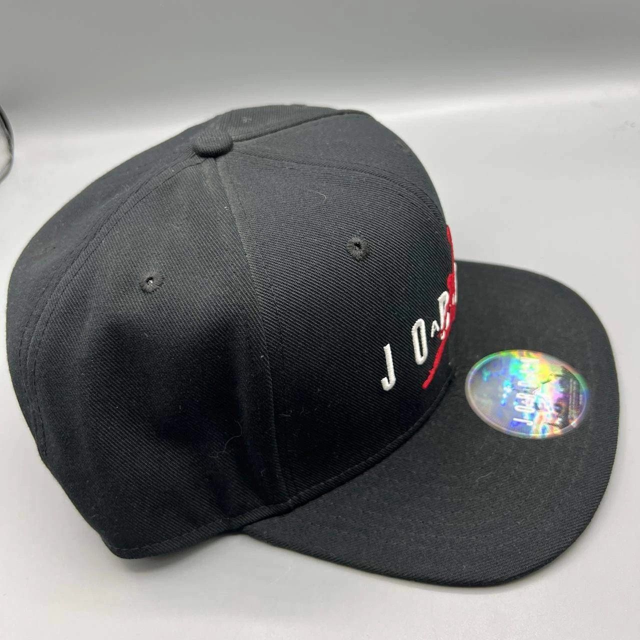 Jordan Brand Air Jordan Hat Men Black Embroidered Red Logo Snap Back Cap Size ONE SIZE - 4 Thumbnail
