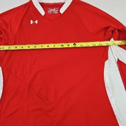 Under Armour Under Armour Volleyball T Shirt Women's M Red Long Sleeve HeatGear Fitted Size M / US 6-8 / IT 42-44 - 5 Thumbnail