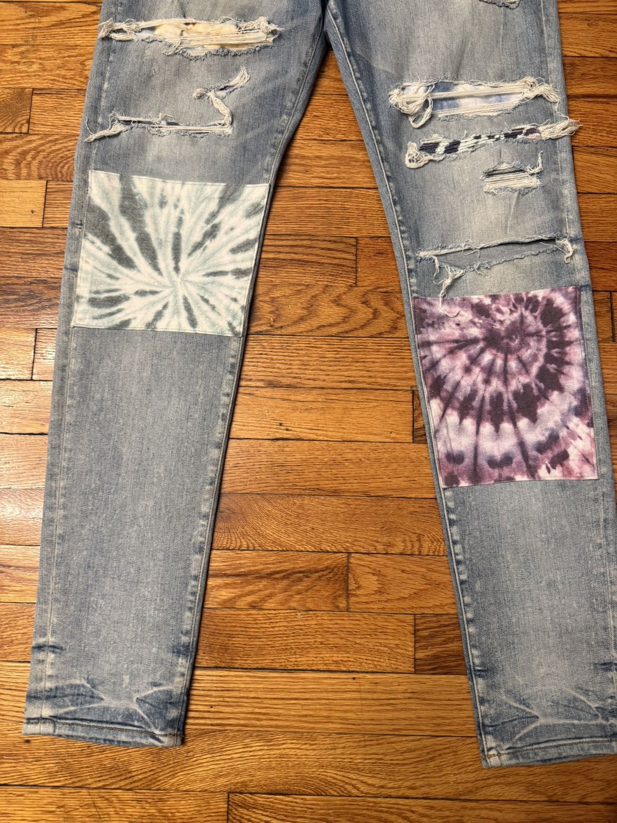 Amiri Amiri Tie Die Patches Blue Jeans sz 36 Size US 36 / EU 52 - 4 Thumbnail