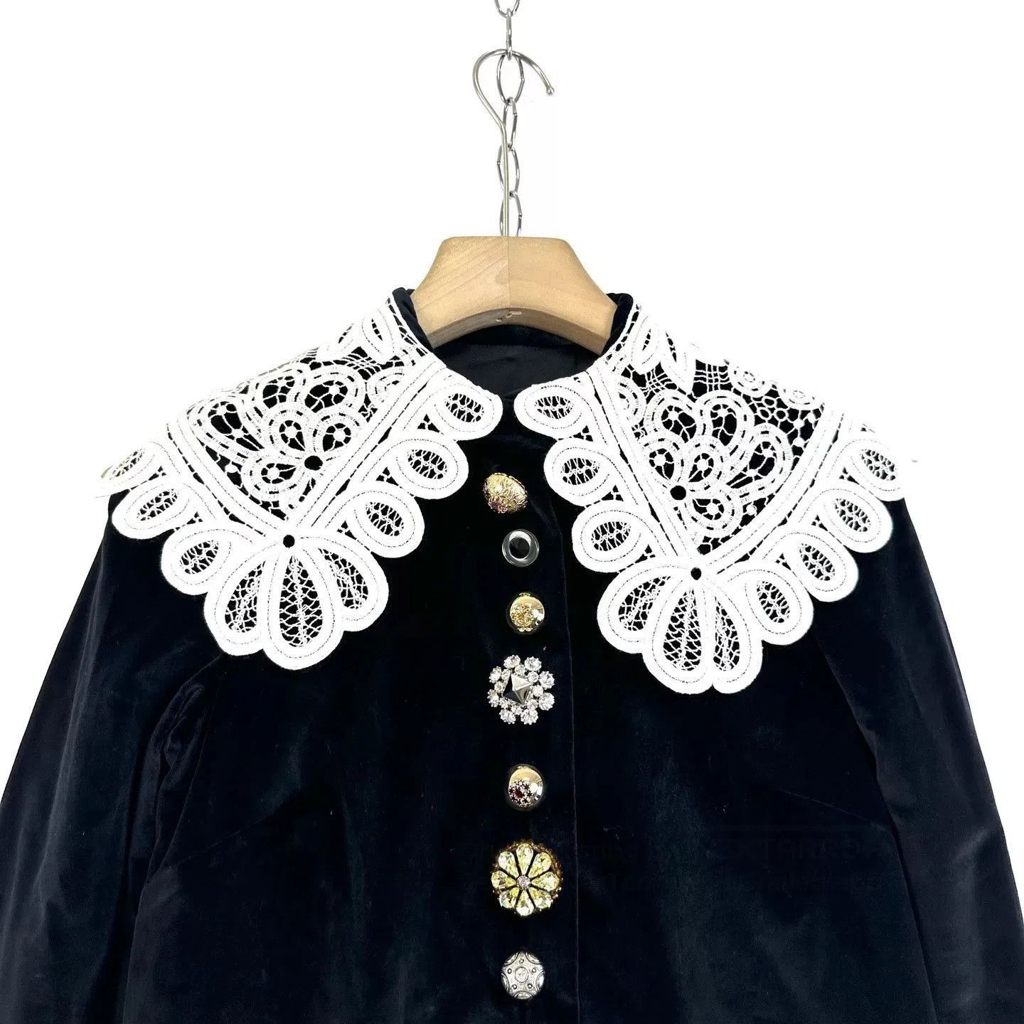 Dolce & Gabbana Dolce&Gabbana Rhinestone Buckle Velvet Dress. Size S / US 4 / IT 40 - 3 Thumbnail