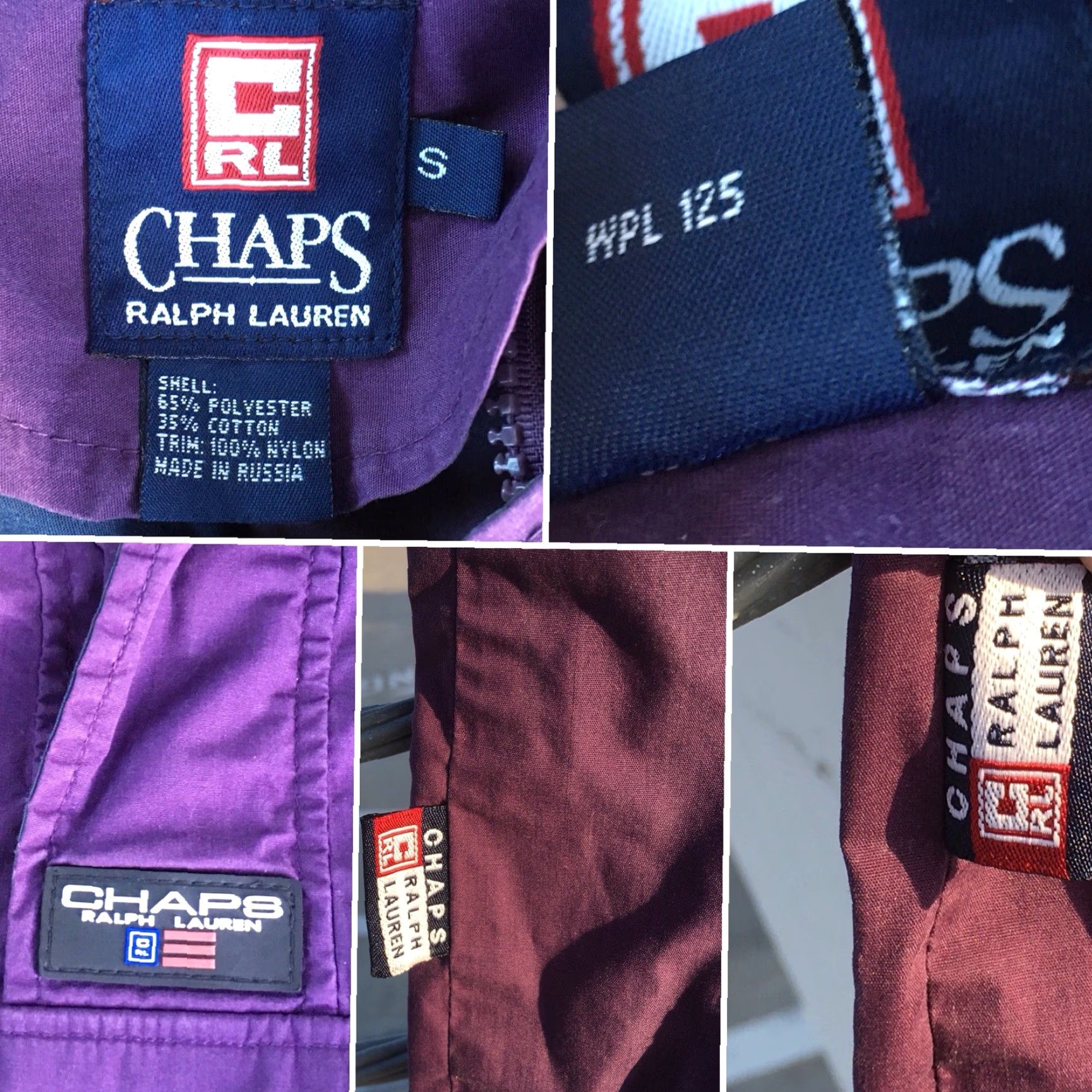 Chaps VINTAGE Chaps Windbreaker Jacket S 1990s Purple Pullover Wind Breaker Sportswear/Beach Mens? Size US S / EU 44-46 / 1 - 5 Thumbnail
