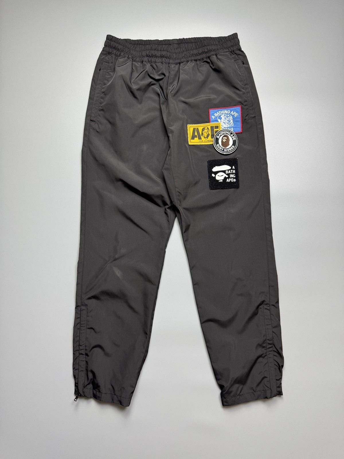 Bape Bape - Patches Nylon Wide Track Pants Size US 28 / EU 44 - 1 Thumbnail