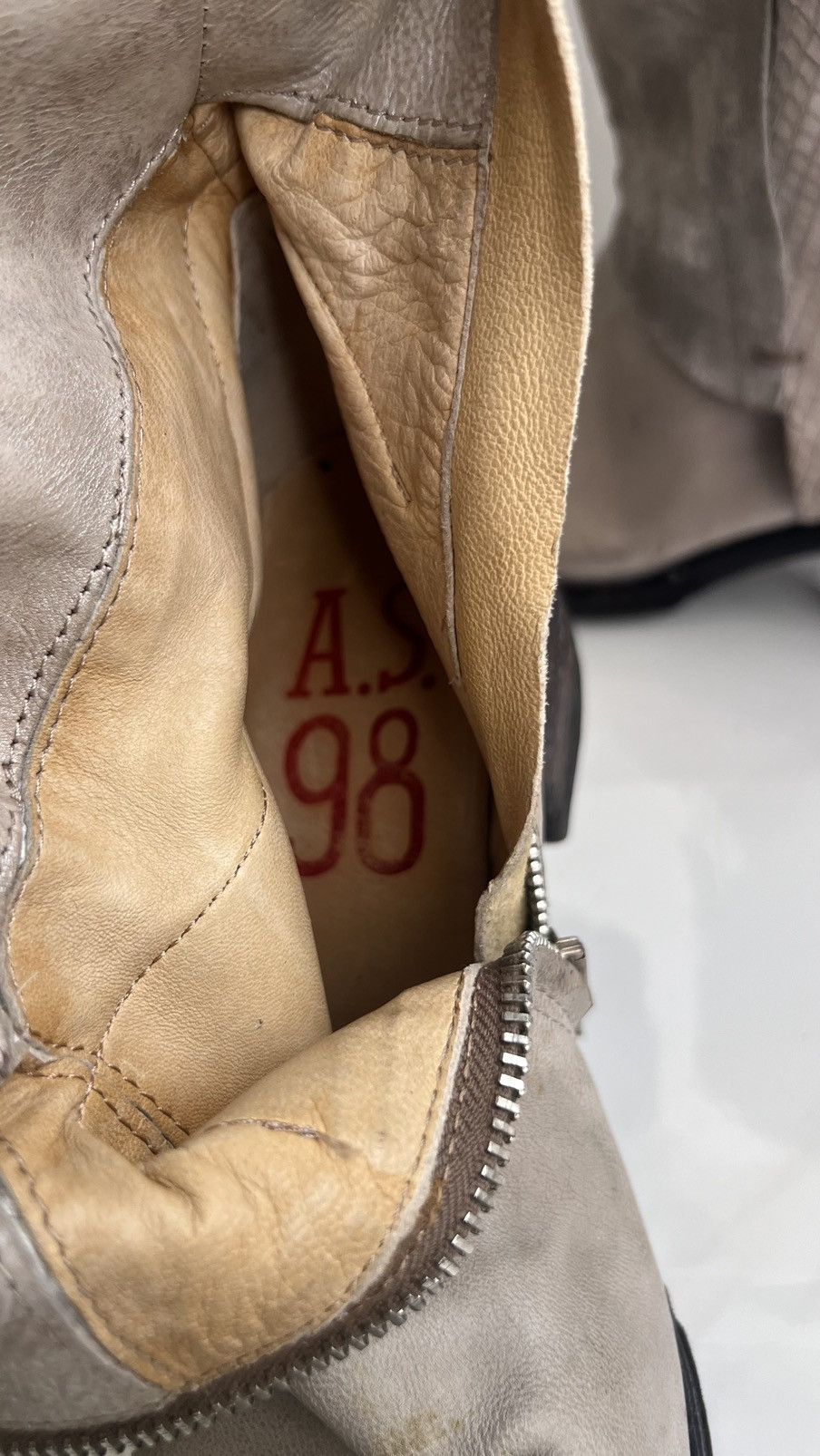 A.S.98 As 98 Airstep Zipper Boho Biker Gray distressed boot Size US 8 / IT 38 - 11 Thumbnail