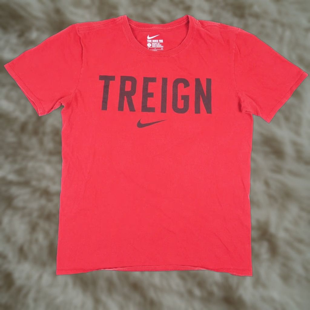 Nike Nike Red Treign Spell Out Athletic Cut Short Sleeve T-Shirt Adult Small Short Sleeve Nike Crew Neck Size US S / EU 44-46 / 1 - 1 Thumbnail