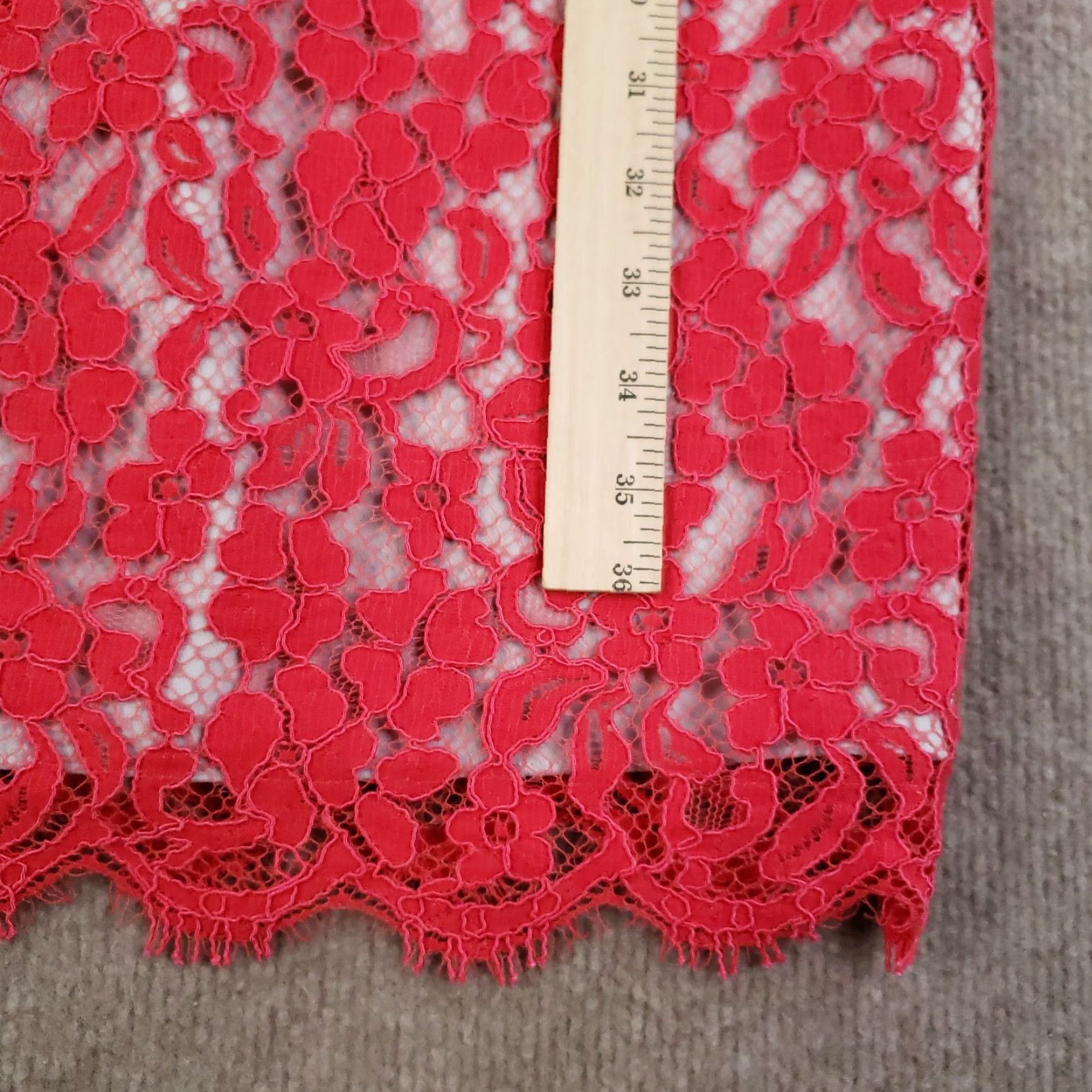 Vintage L.k Bennett Dr Wardour Dress Womens Size 6 Pink Lace Lined Floral Short Sleeve Size 28" / US 6 / IT 42 - 5 Thumbnail