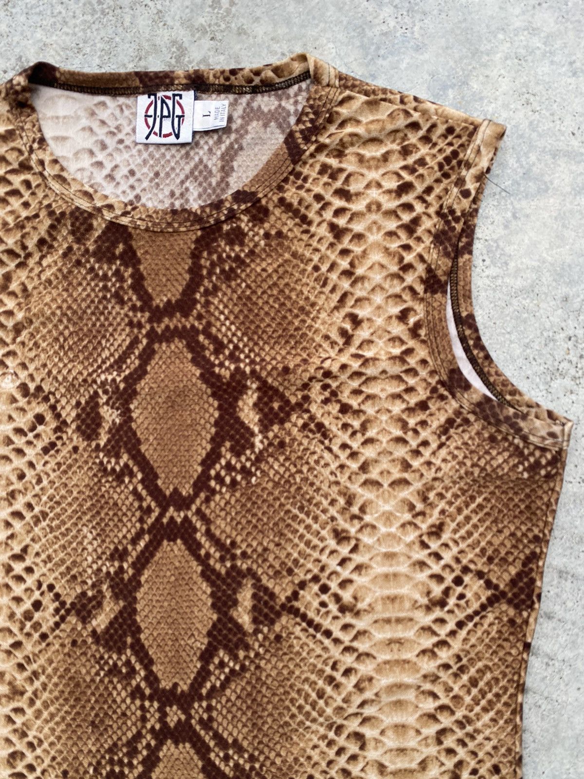 Jean Paul Gaultier JPG jean paul gaultier snake python tank top