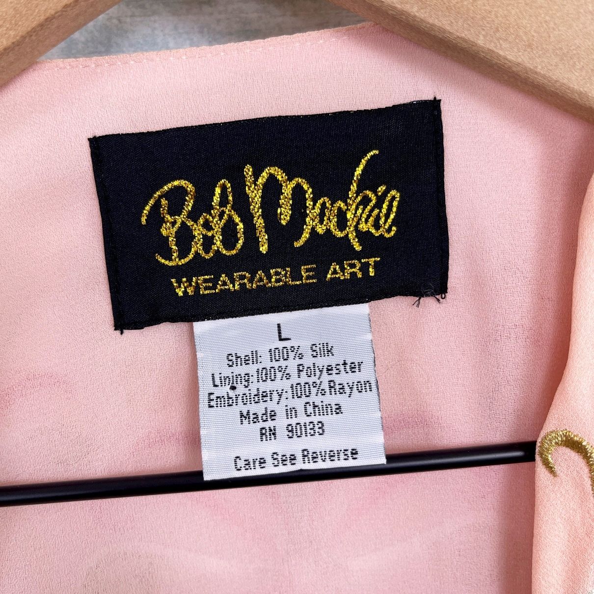 Bob Mackie Bob Mackie Silk Floral Embroidered Blouse Pink Wearable Art Size L / US 10 / IT 46 - 7 Thumbnail