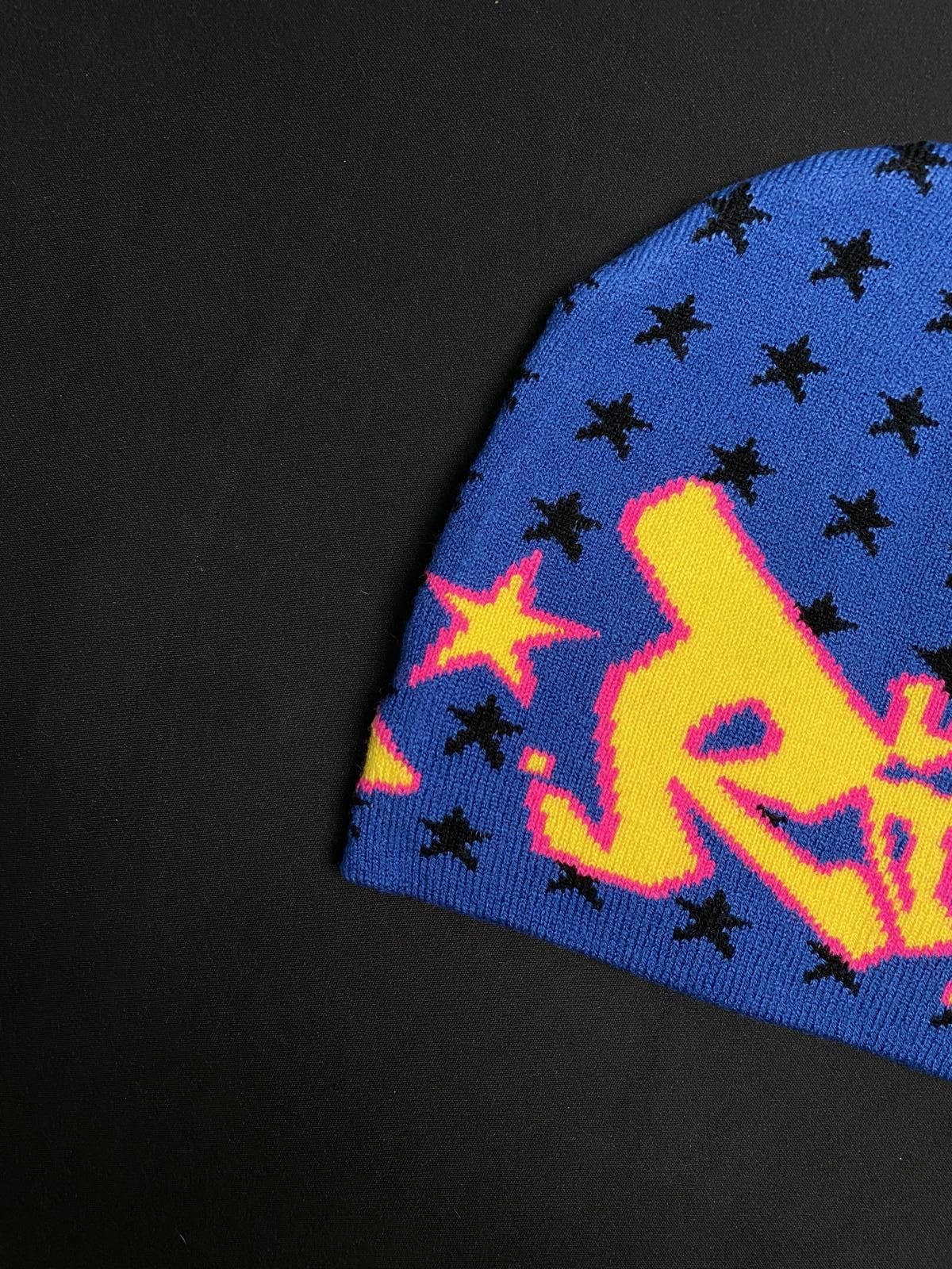 Stray Rats Rare Stray Rats Grafflection Stars Skully No Cuff Beanie Size ONE SIZE - 2 Thumbnail