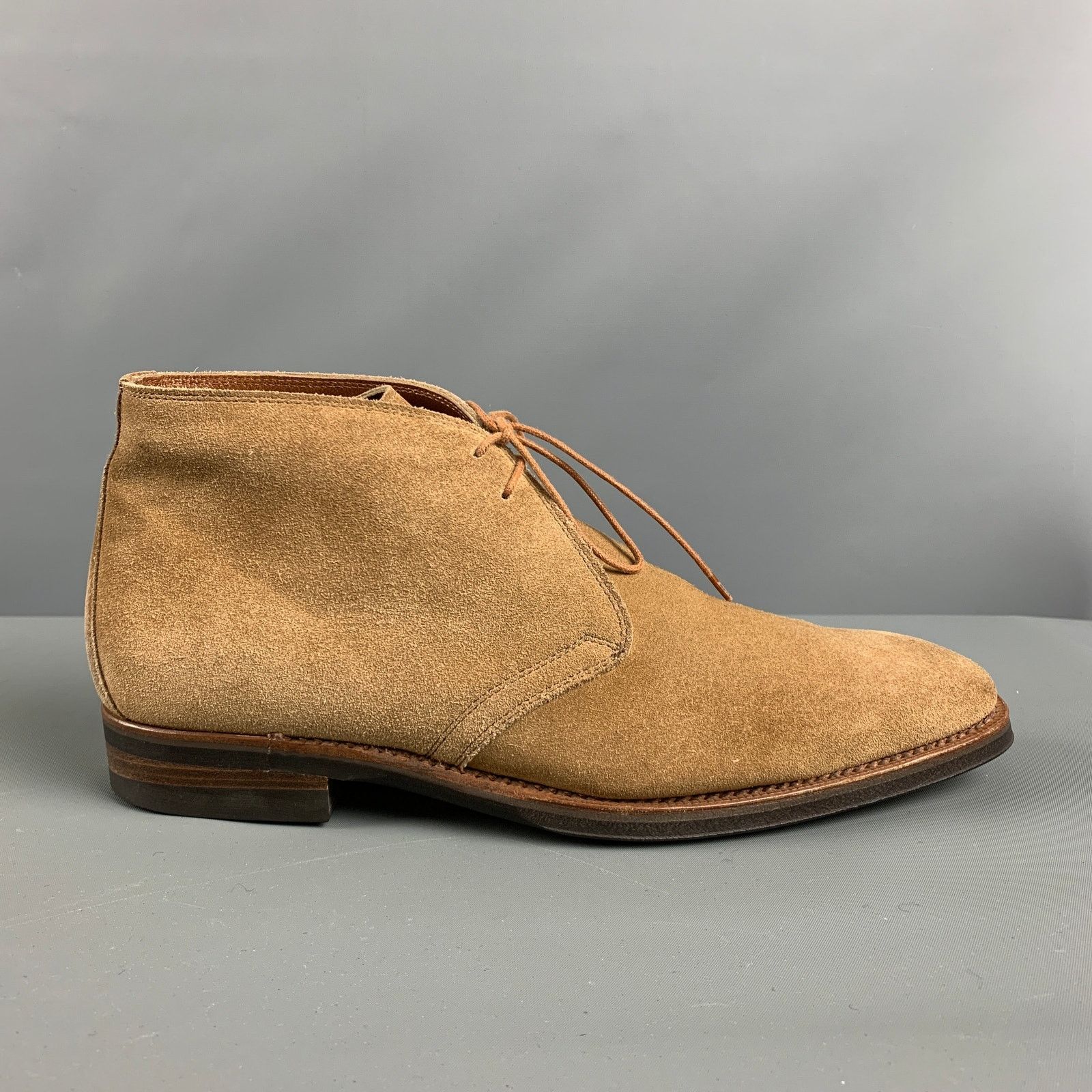 Battistoni BATTISTONI Size 7 Camel Suede Lace Up Boots Size US 7 / EU 40 - 2 Thumbnail